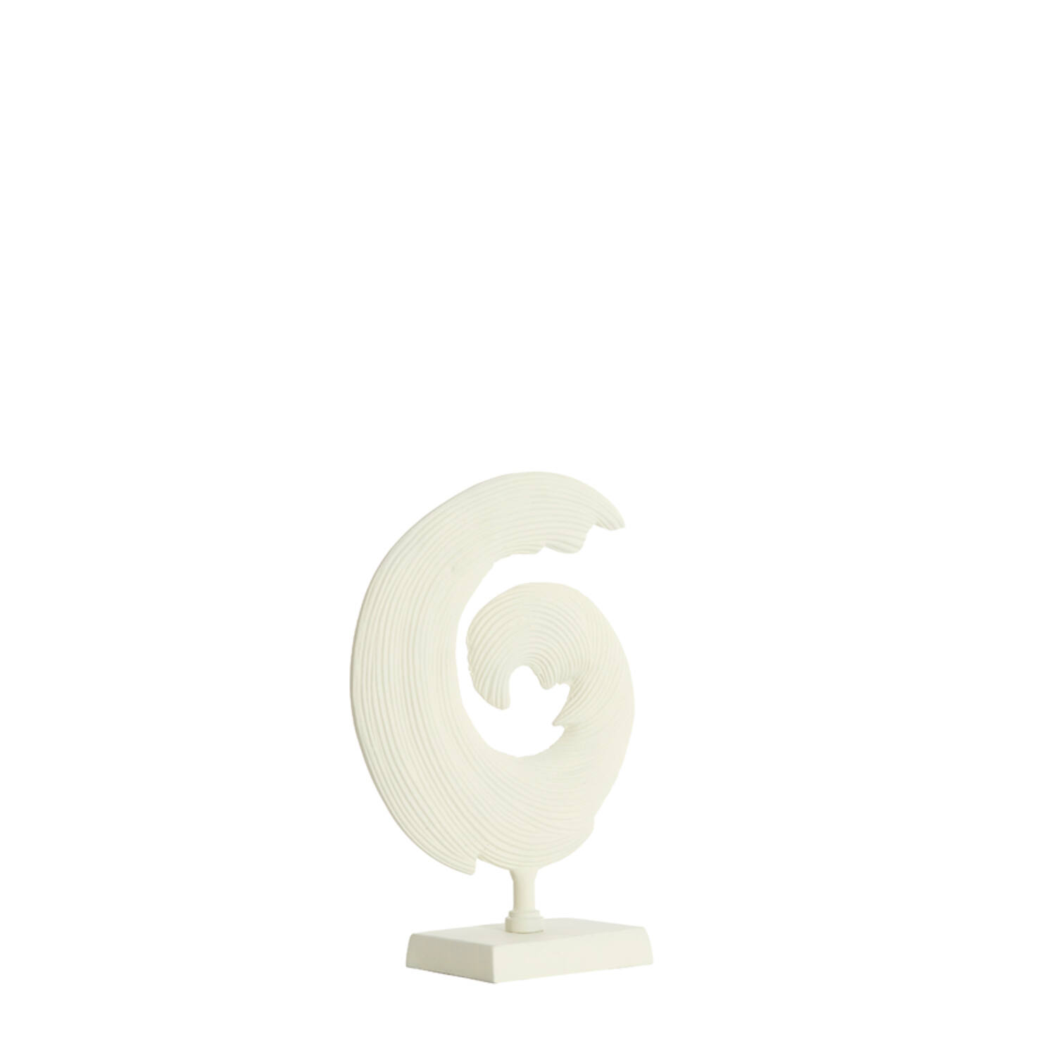 Ornament op voet 29x10x40 cm SHWIBA crème