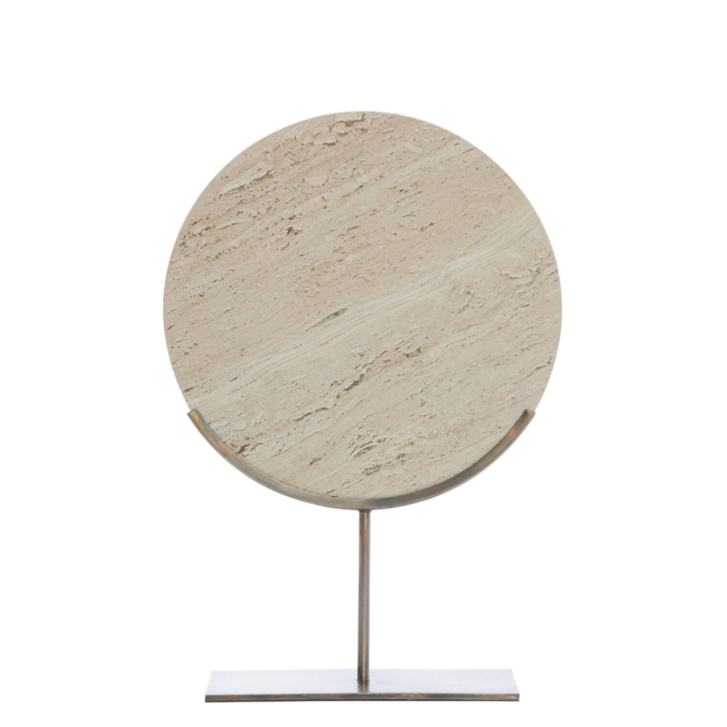 Ornament op voet 35x10x51,5 cm MORENO zand travertin