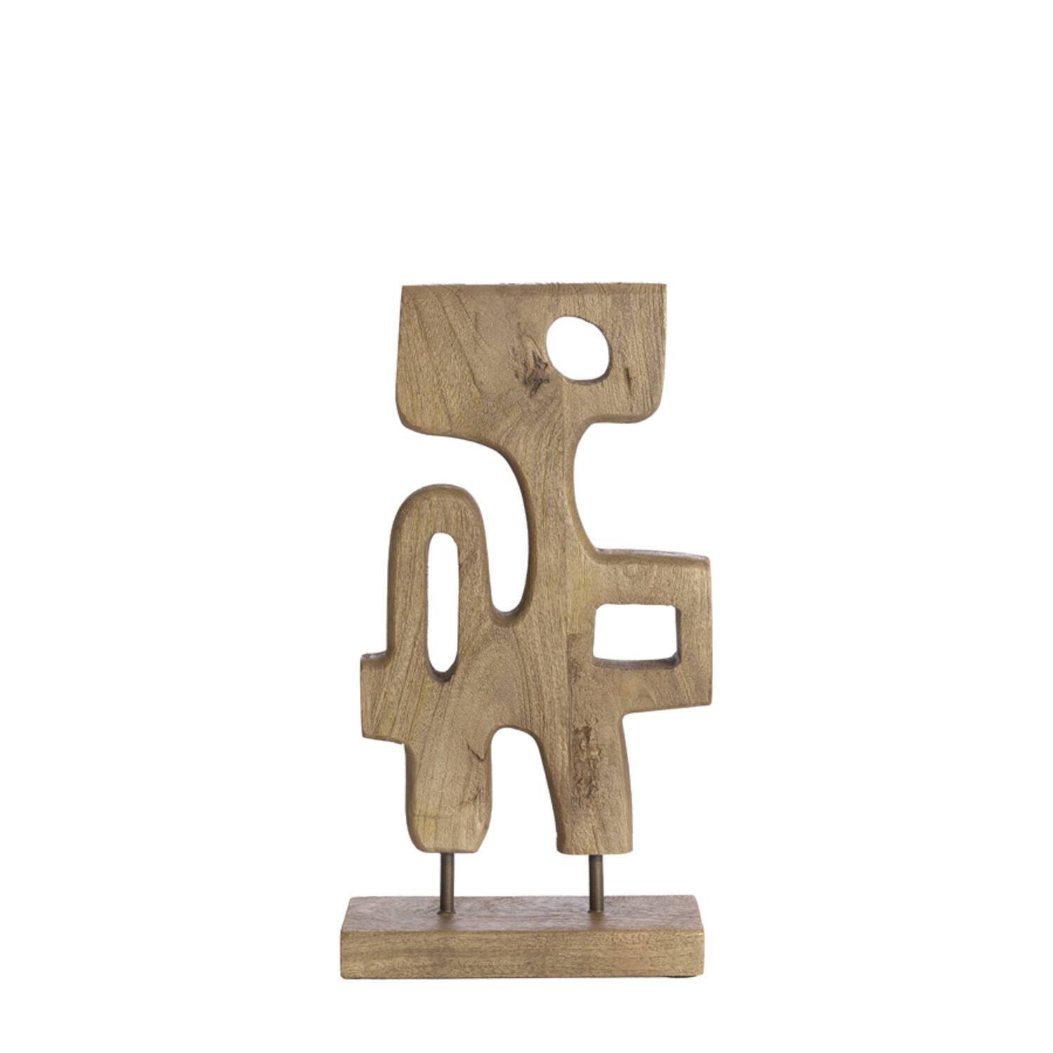 Ornament on base 20x9,5x38,5 cm SALA wood grey-dark brown