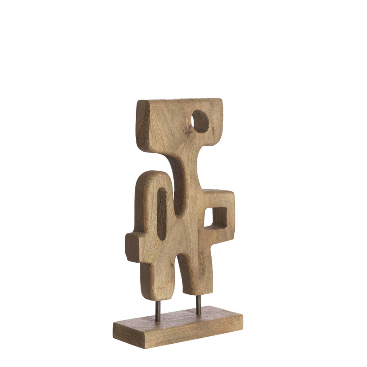 Ornament on base 20x9,5x38,5 cm SALA wood grey-dark brown