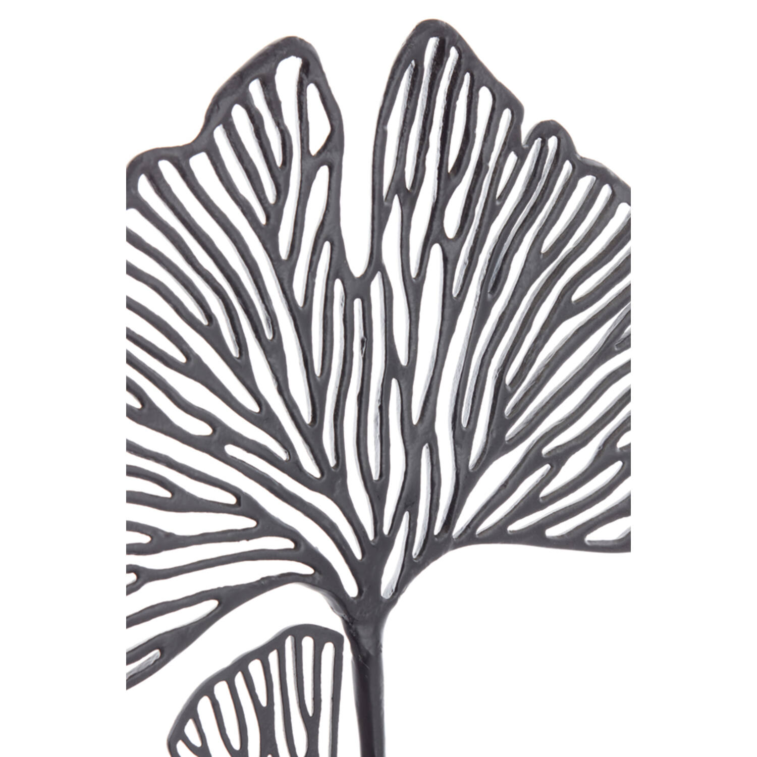 Ornament on base 36x10x48 cm LEAF matt black