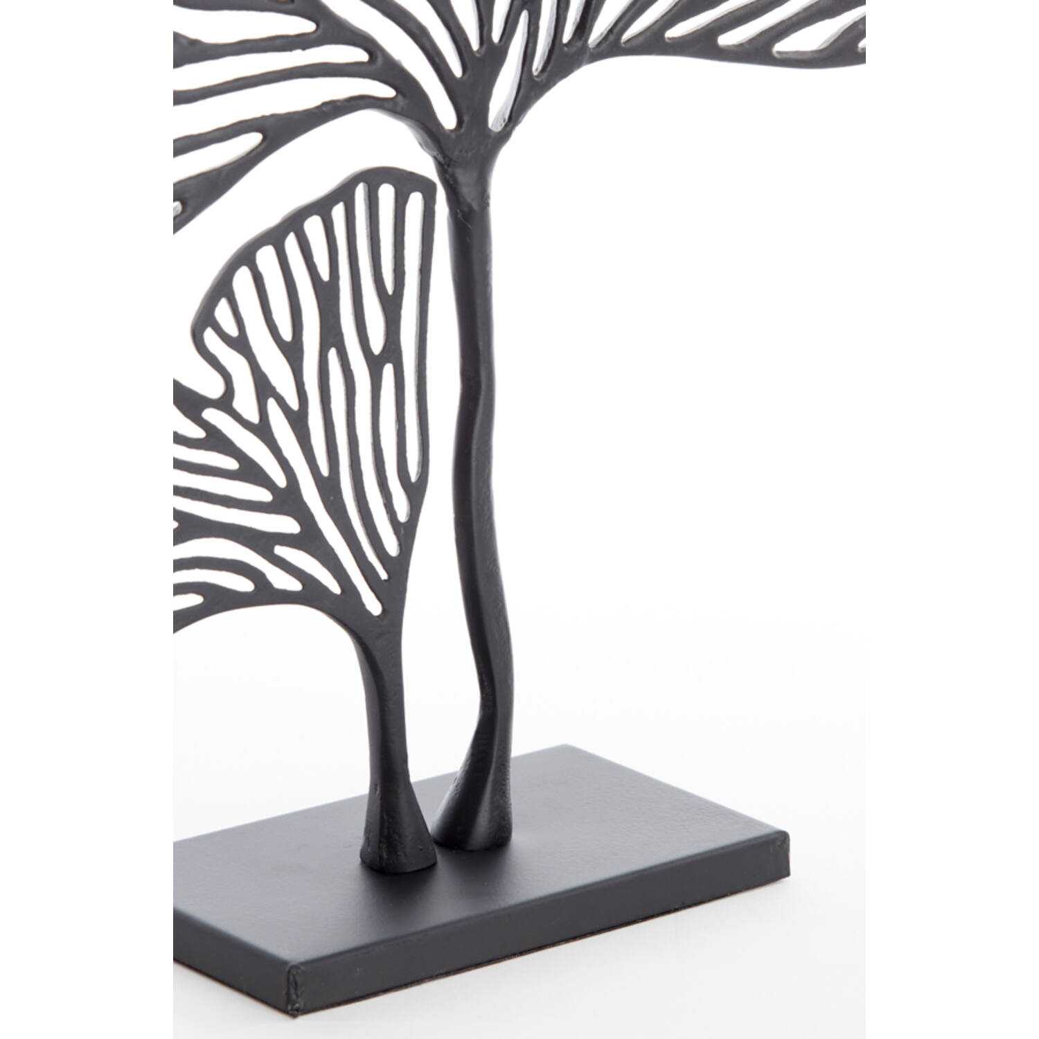 Ornament on base 36x10x48 cm LEAF matt black