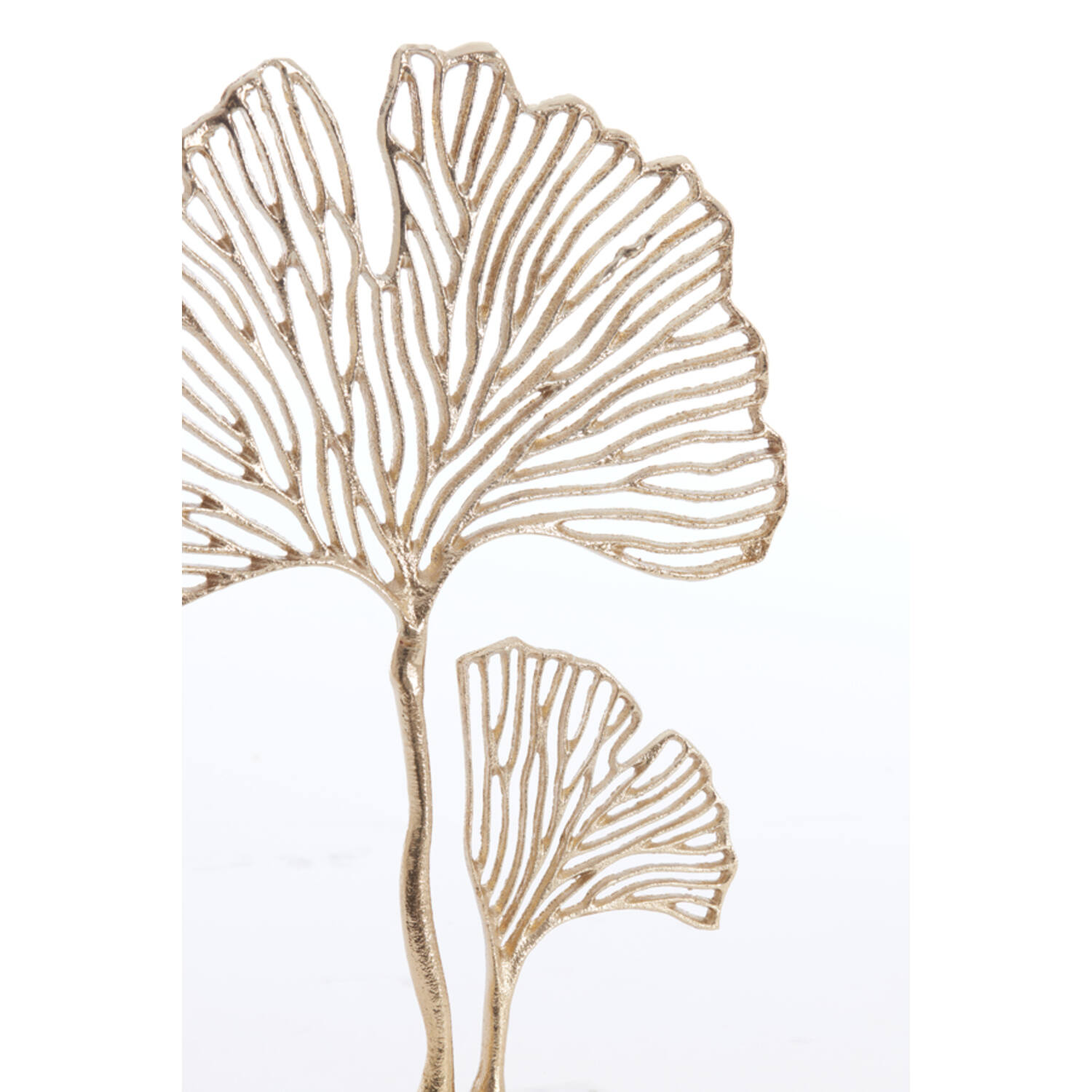 Ornament on base 36x10x48 cm LEAF gold+marble white