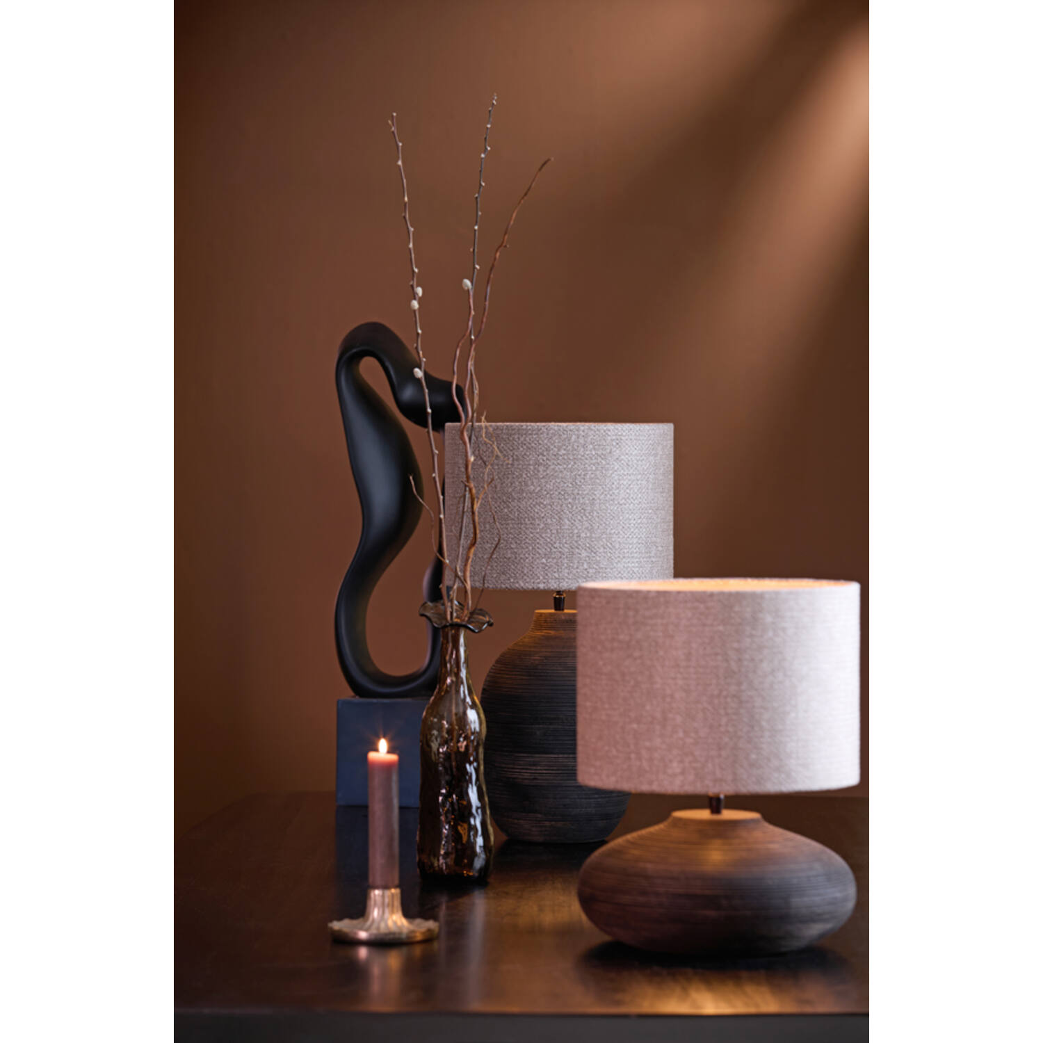 Ornament 21,5x15x69,5 cm NAJAC mat zwart