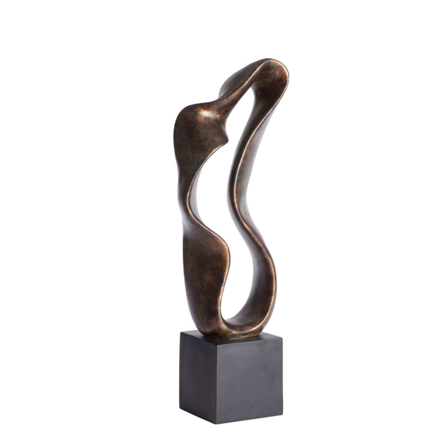 Ornament 21,5x15x69,5 cm NAJAC antiek brons+zwart