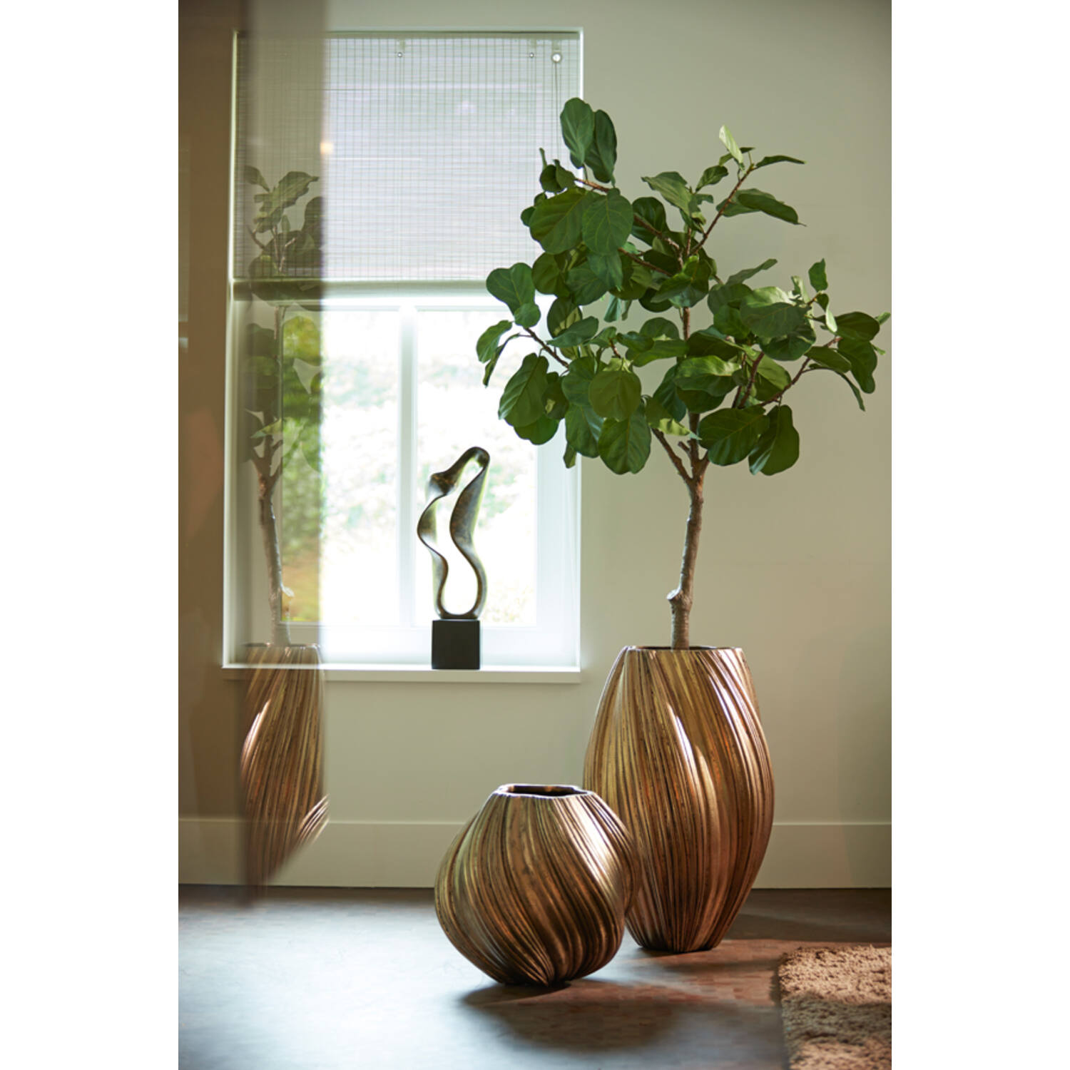 Ornament 21,5x15x69,5 cm NAJAC antiek brons+zwart