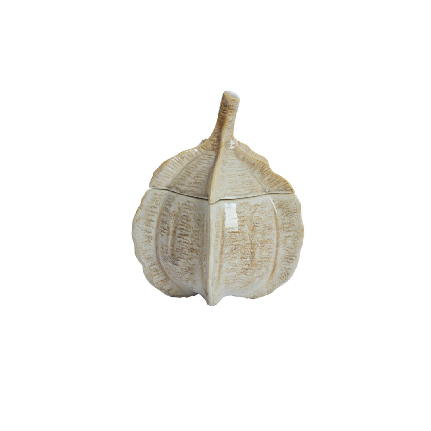 Deco box Ø21x27 cm SABARA glans zand