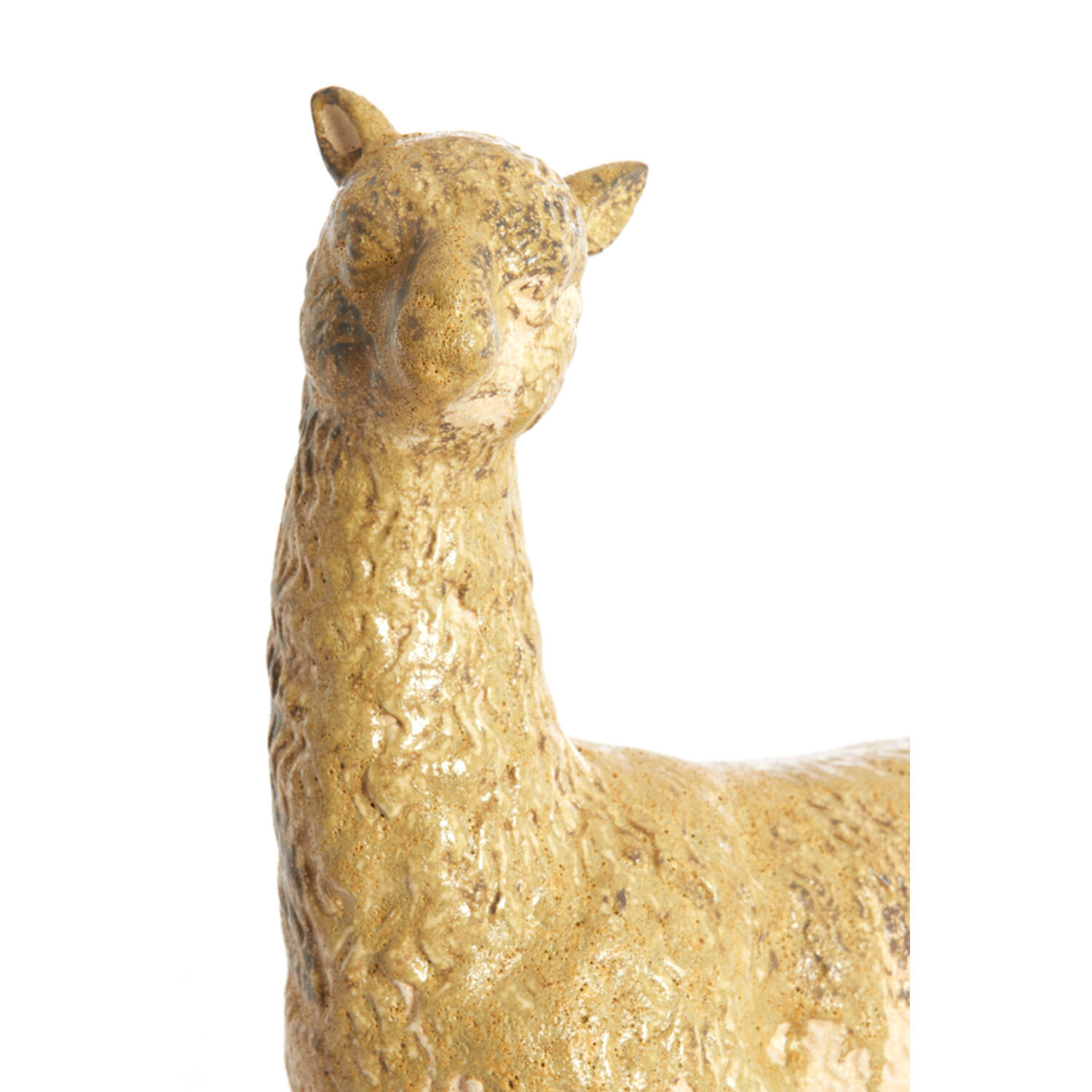 Ornament 29x13x39 cm ALPACA ceramics cream+olive green