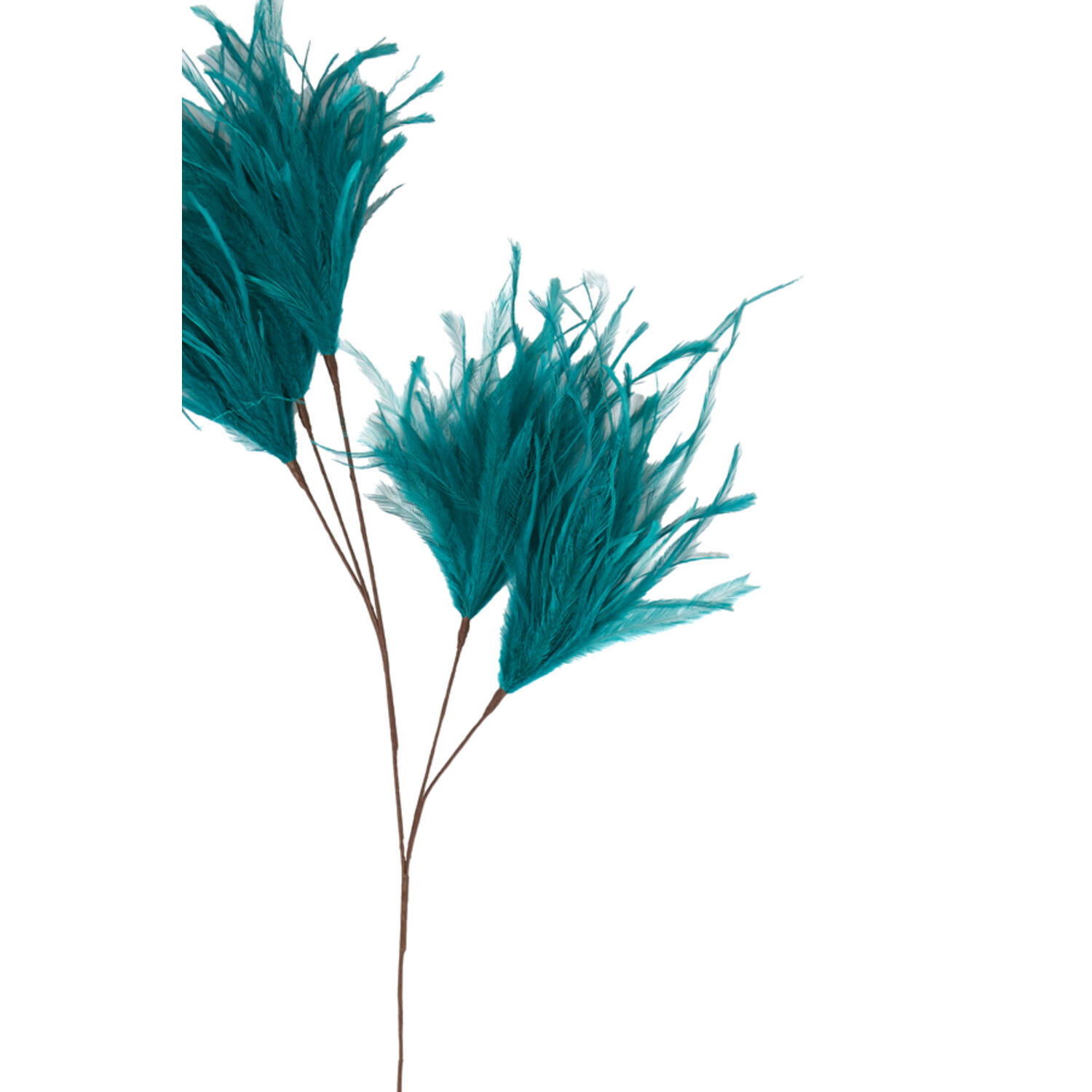Ornament 5 feathers 95 cm FEATHER petrol