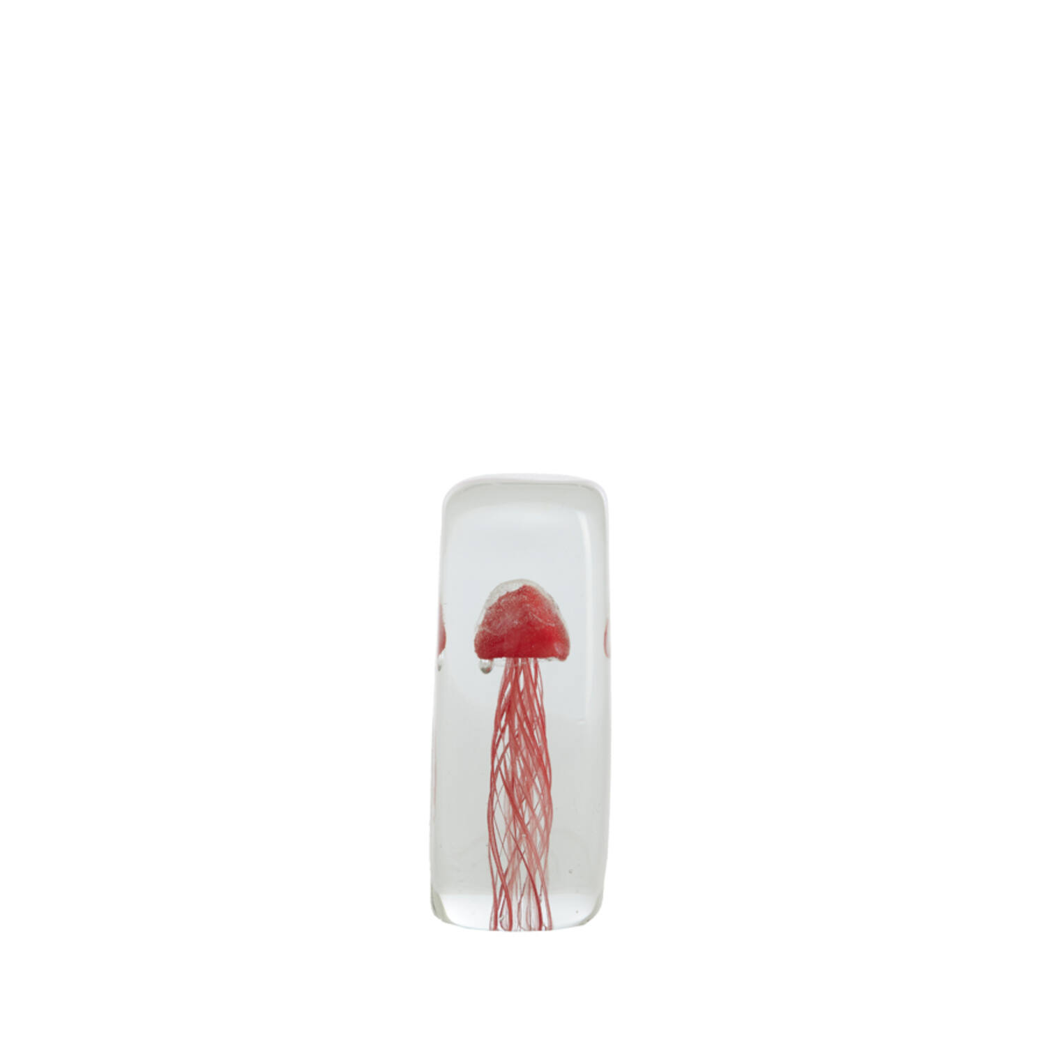 Ornament 5,5x5,5x13 cm JELLYFISH glass coral