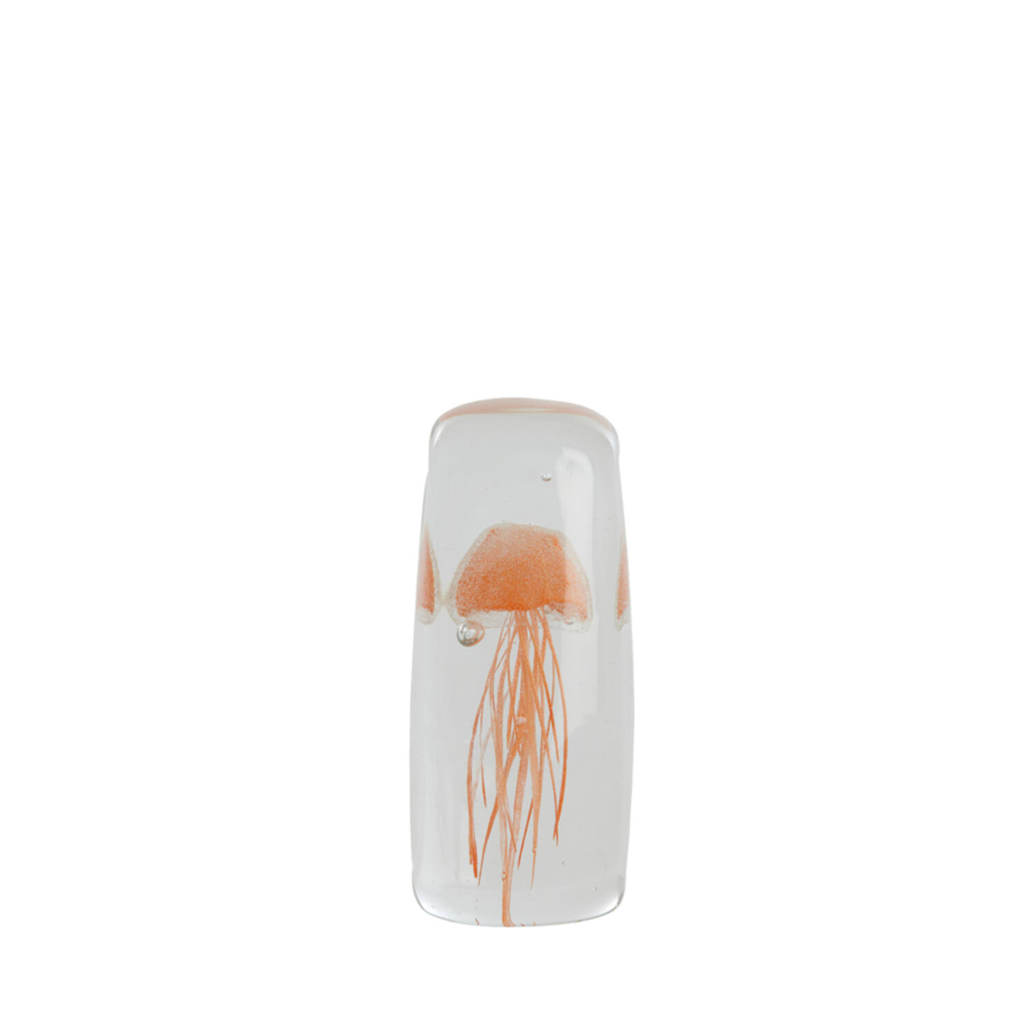 Ornament 5,5x5,5x13 cm JELLYFISH glass orange