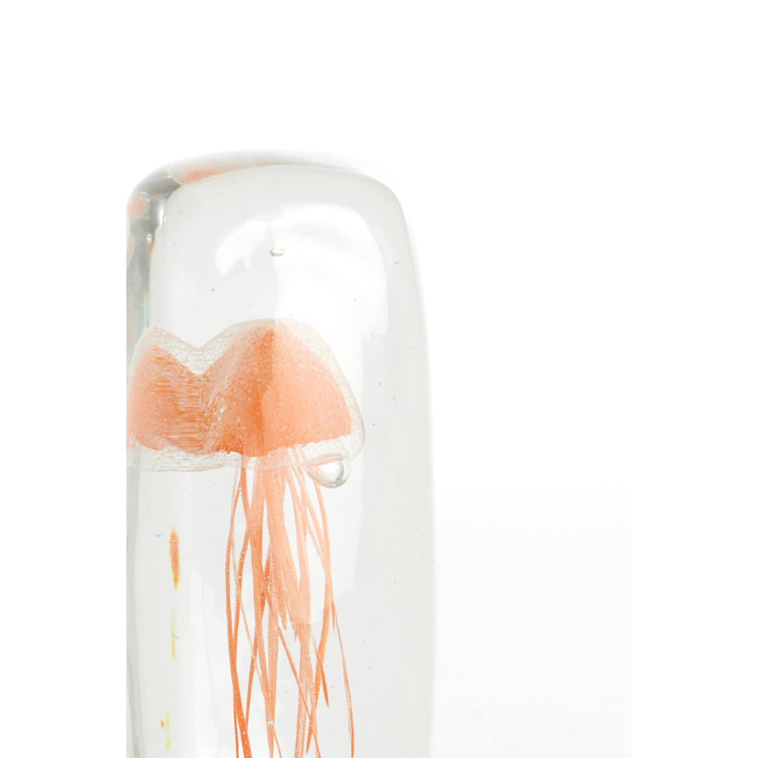 Ornament 5,5x5,5x13 cm JELLYFISH glass orange
