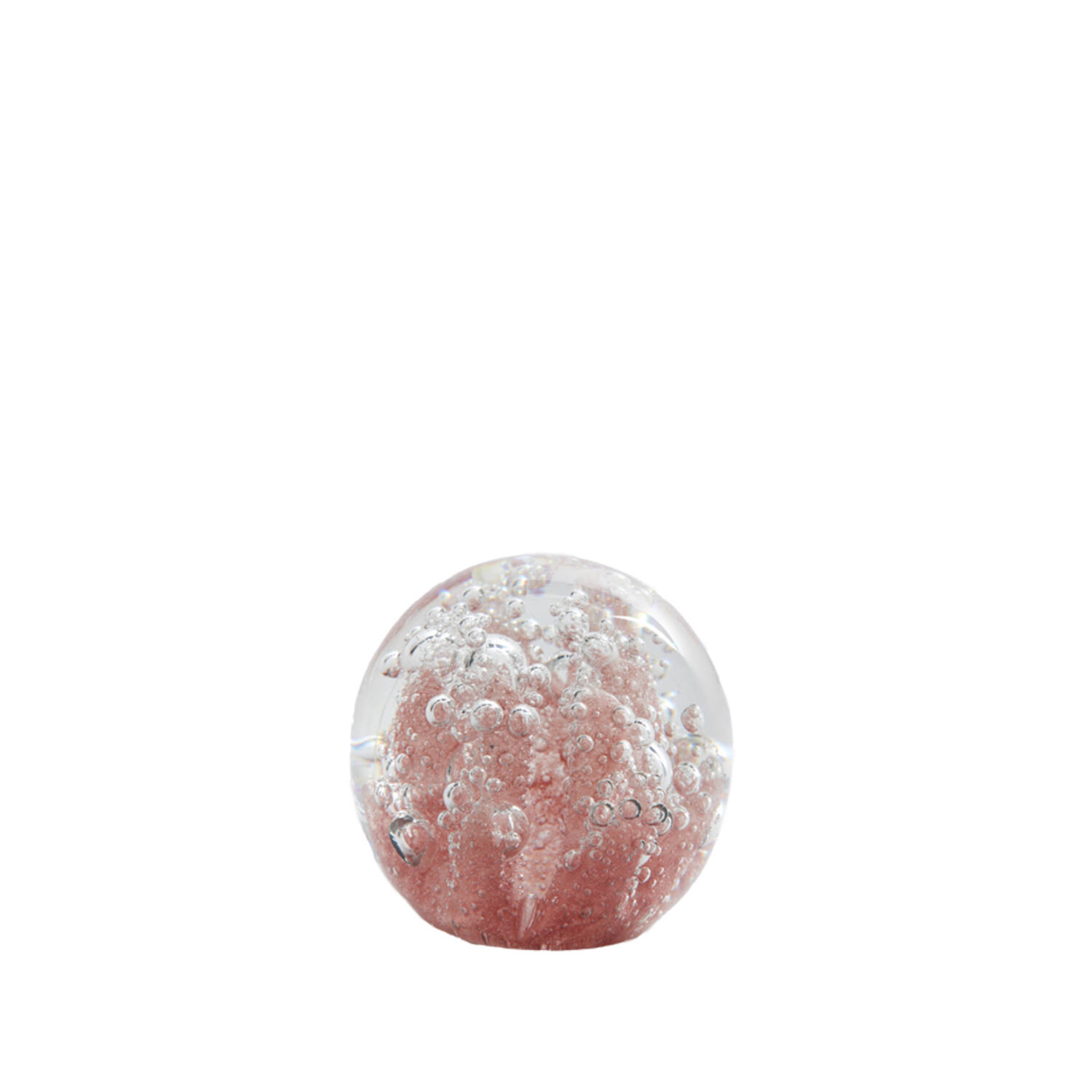 Ornament Ø8x8 cm CORAL glass light pink