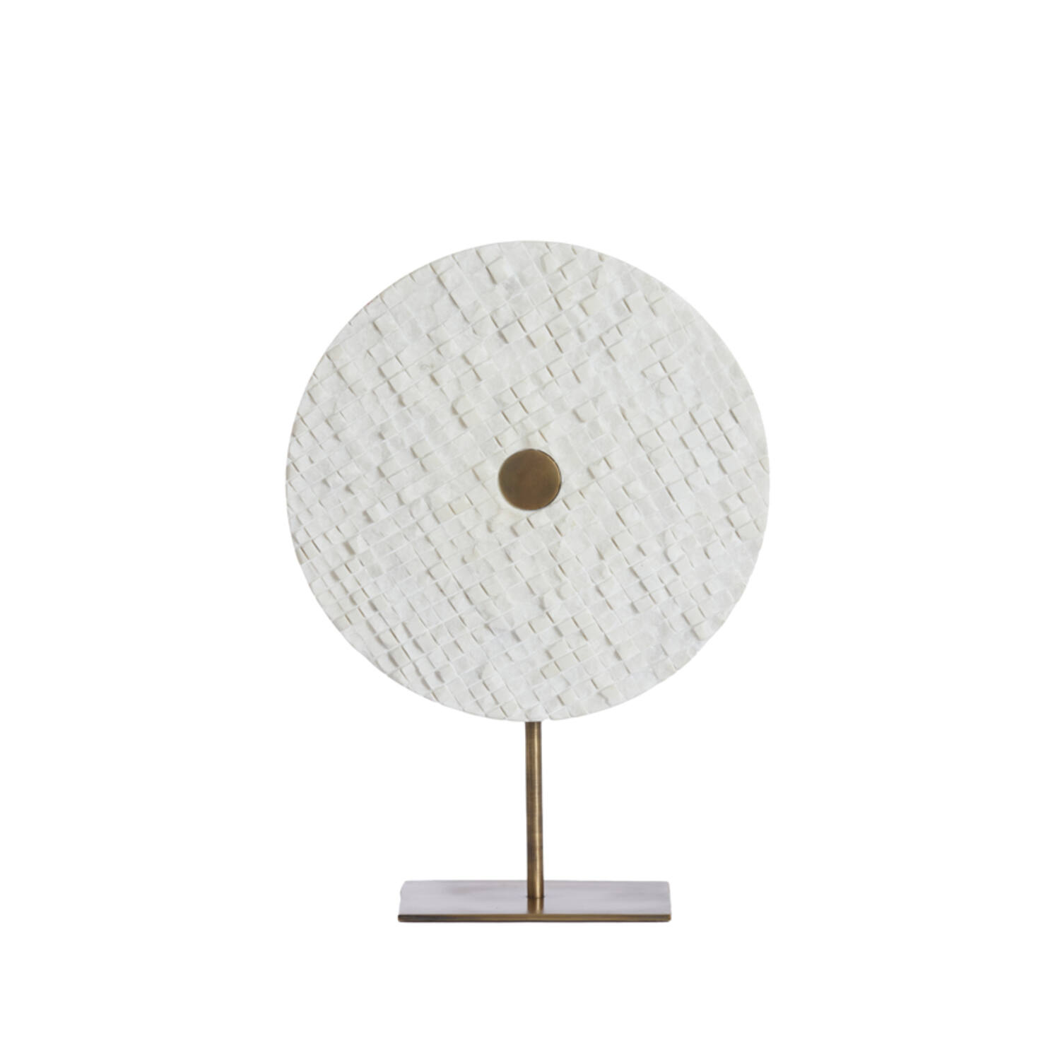 Ornament on base 35x12x50 cm YVO marble white+antique bronze