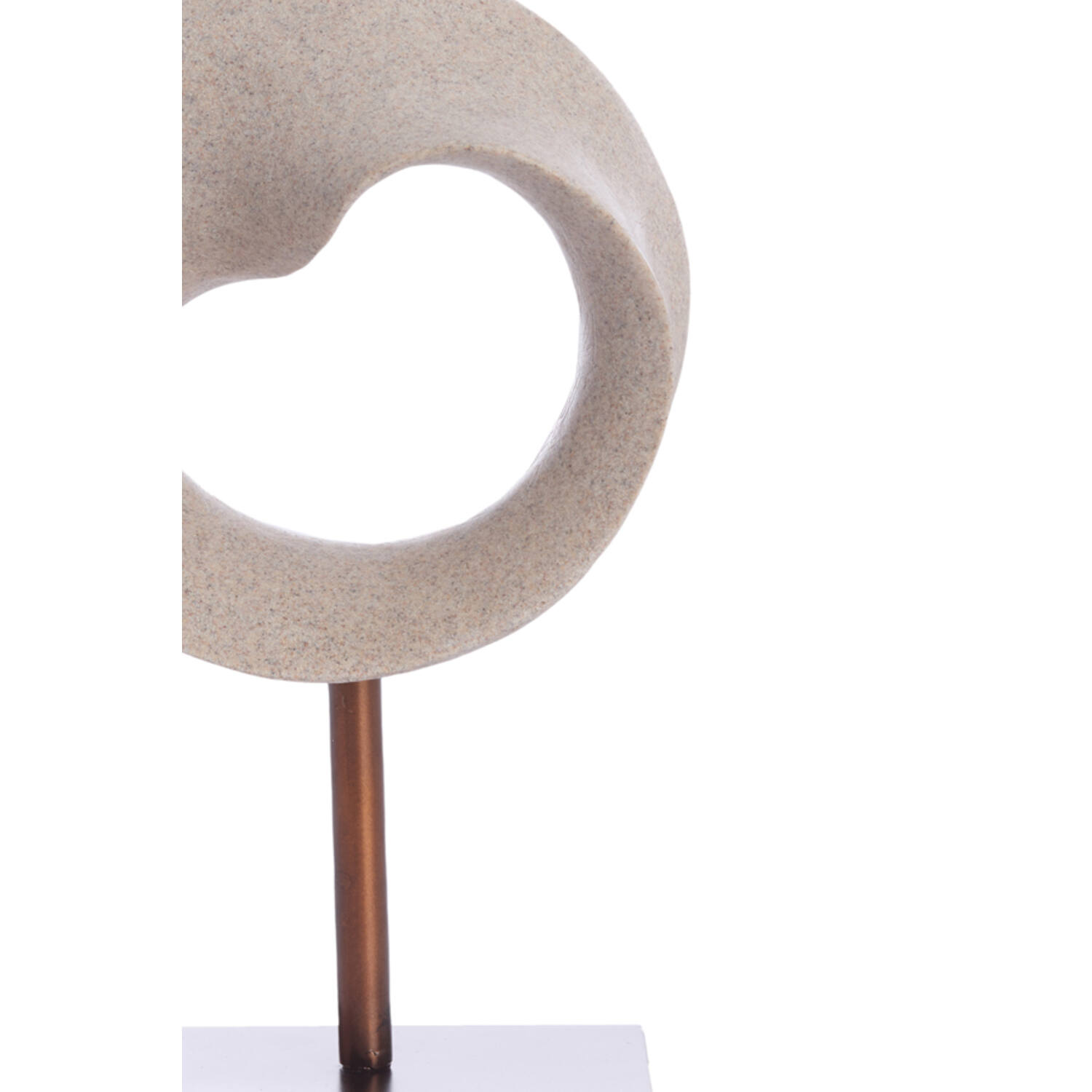 Ornament op voet 20x10x30 cm TUZLA taupe+donker brons