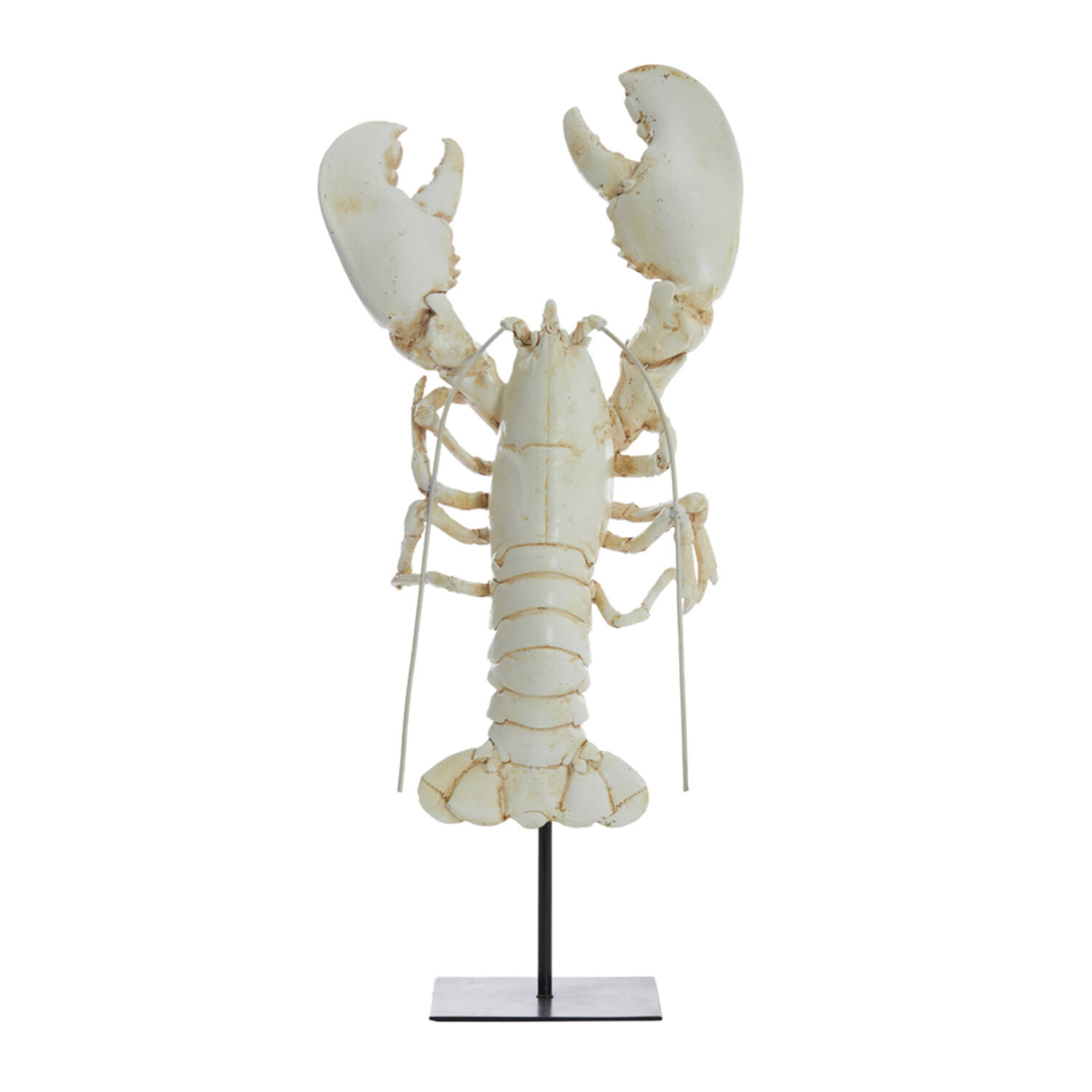 Ornament op voet 25x14x56,5 cm LOBSTER gebroken wit
