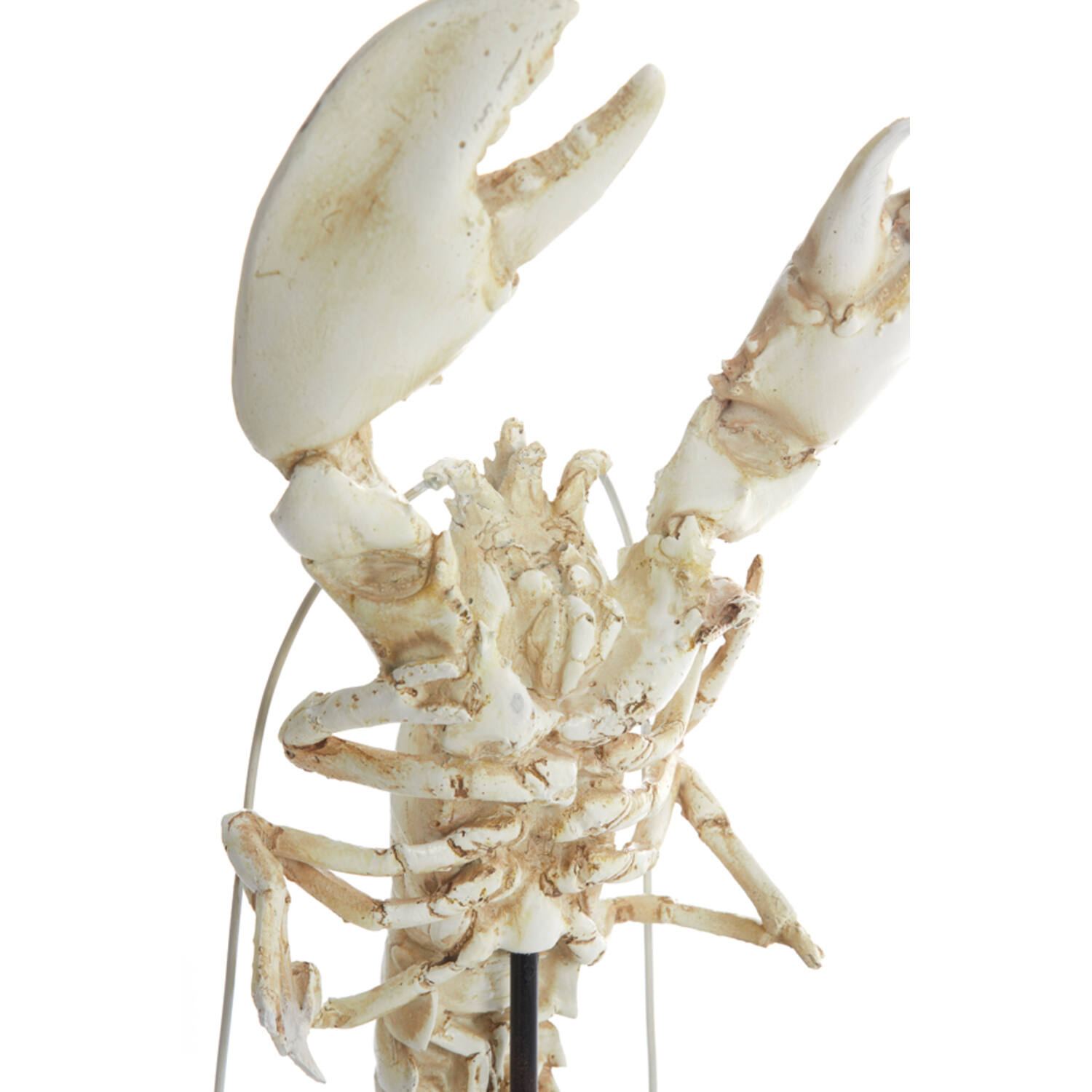 Ornament op voet 25x14x56,5 cm LOBSTER gebroken wit