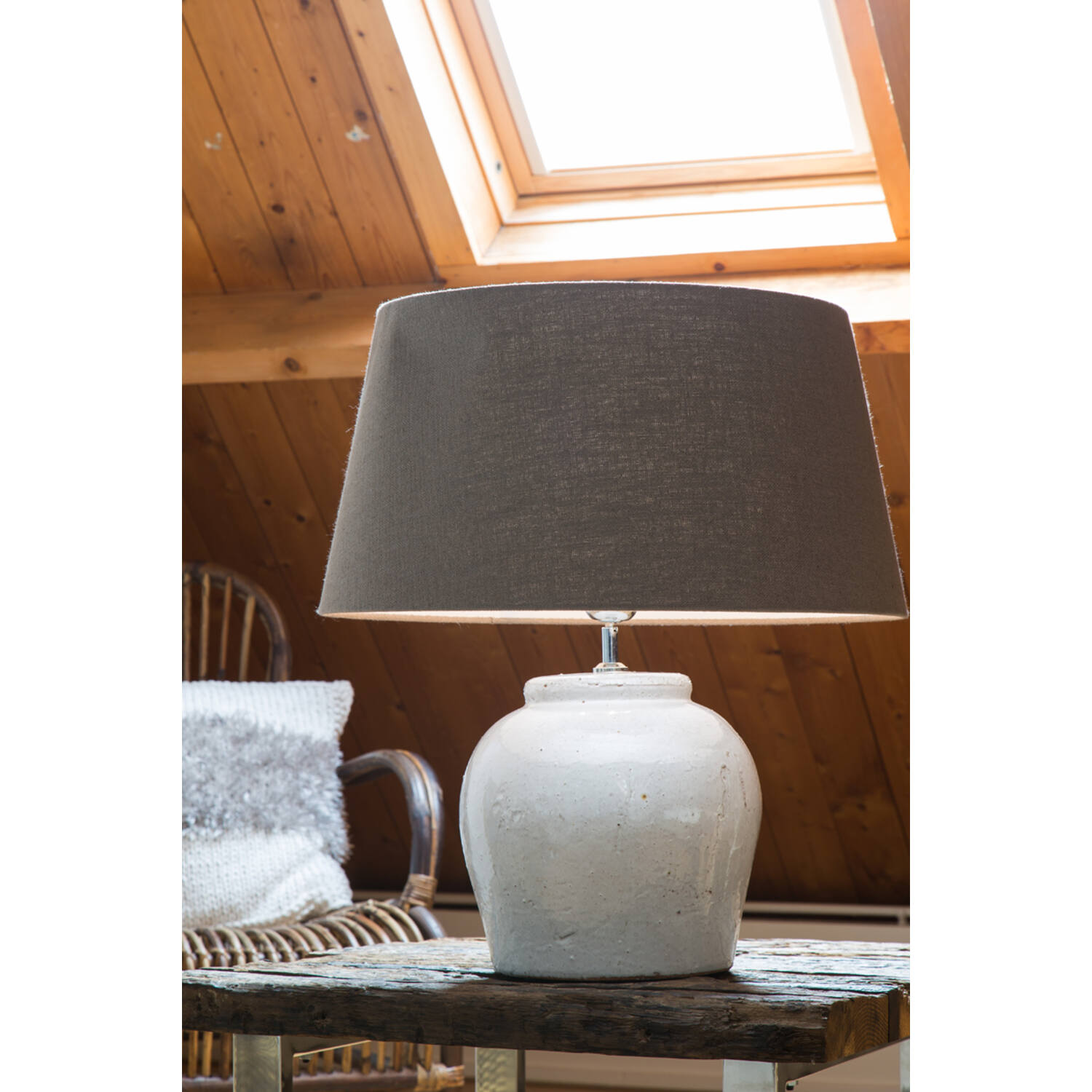 Lamp base Ø30x40 cm ETNA antique white