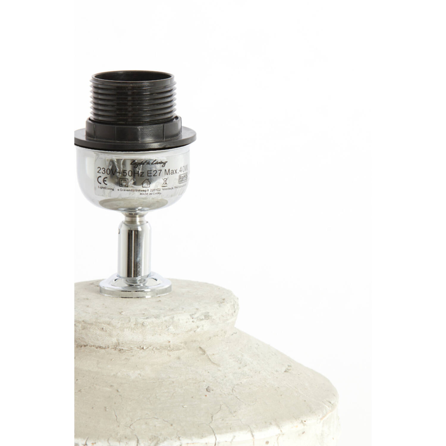 Lamp base Ø20x30 cm TOBA small antique white