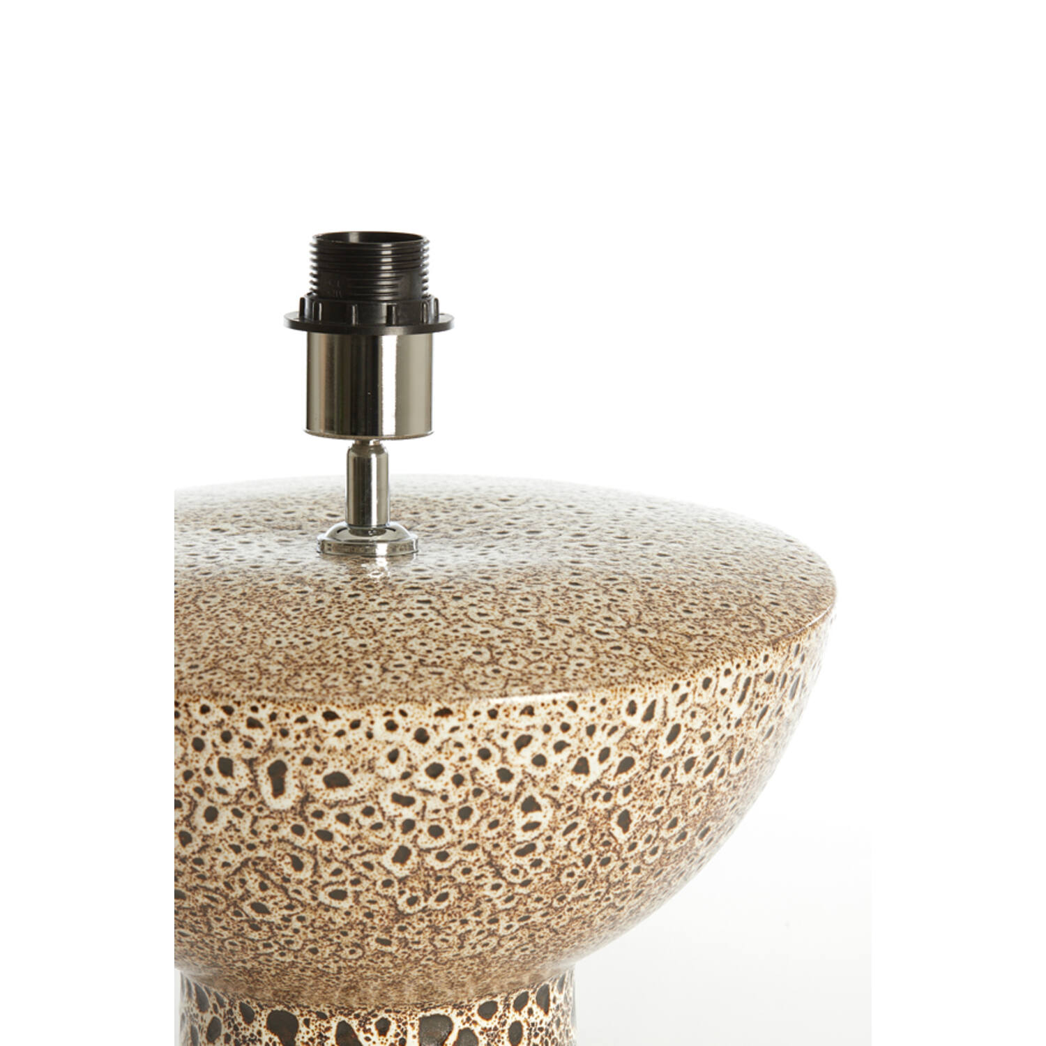 Lamp base Ø32x22 cm YASUR ceramics cream+black