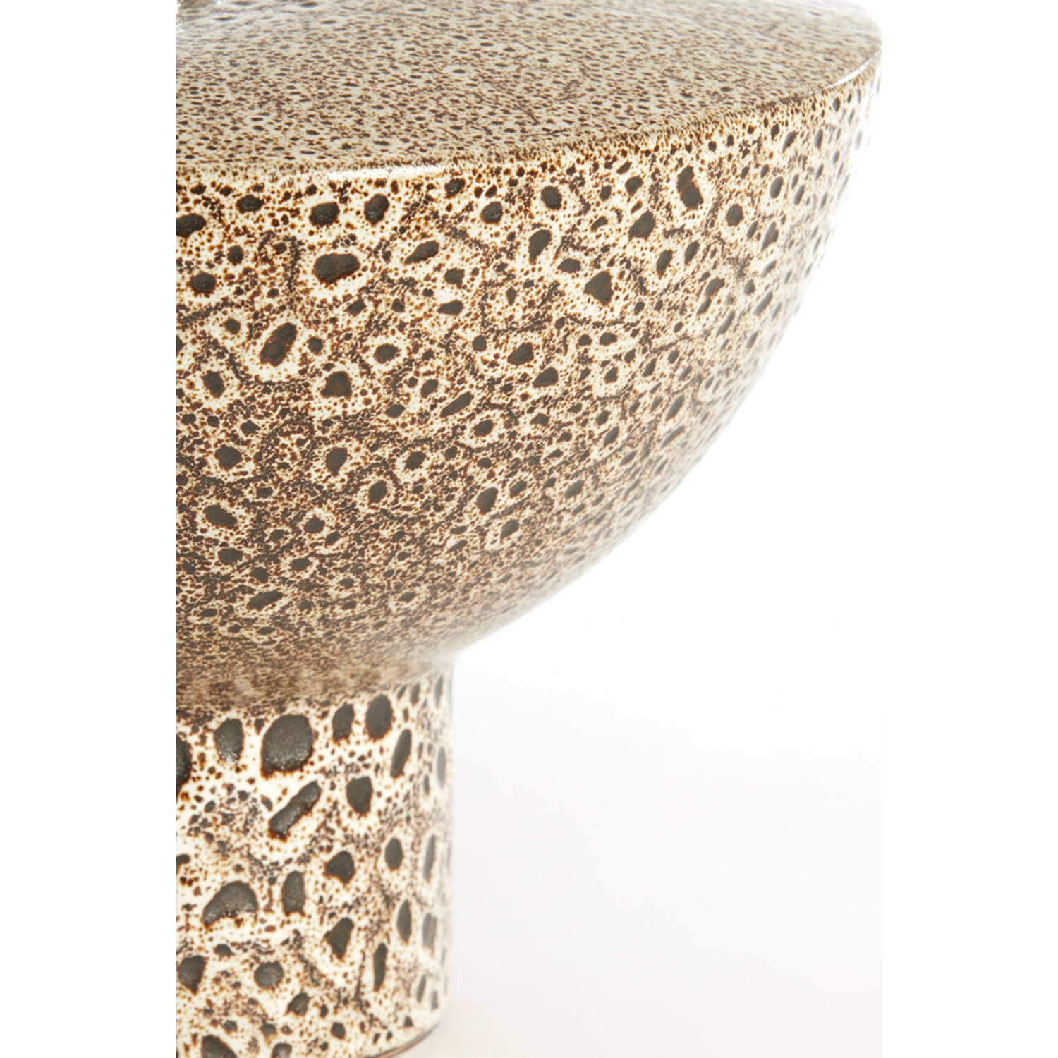 Lamp base Ø32x22 cm YASUR ceramics cream+black