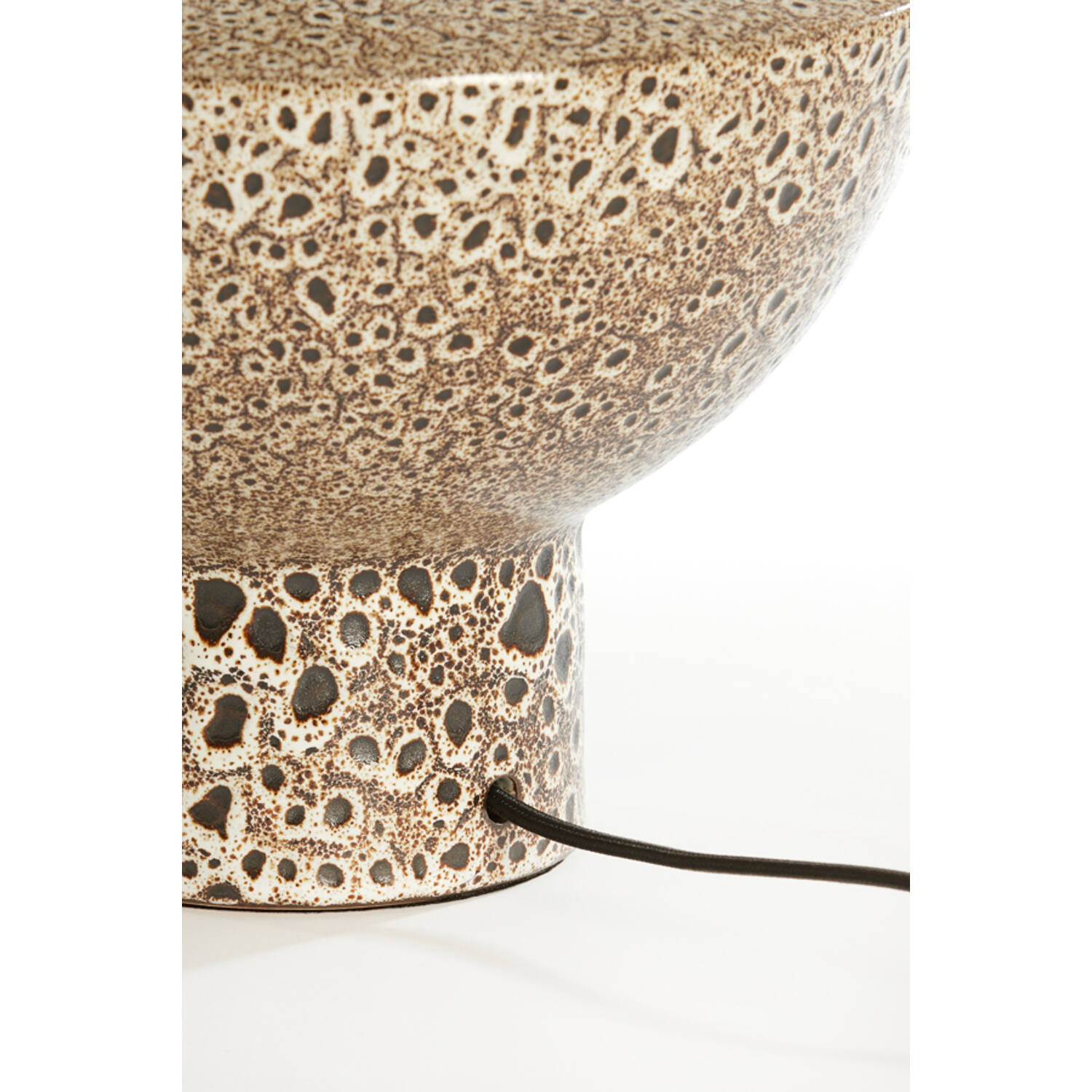 Lamp base Ø32x22 cm YASUR ceramics cream+black
