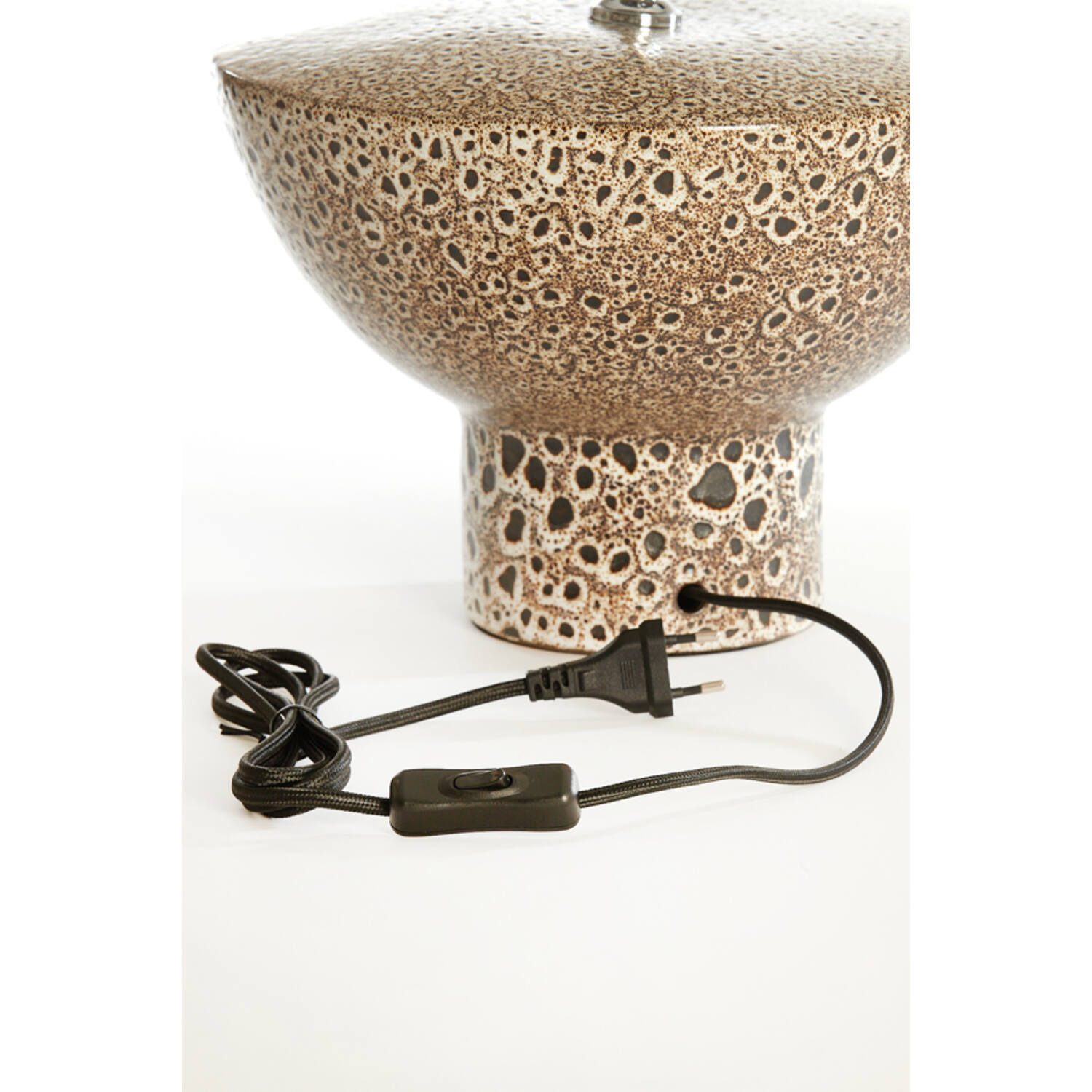 Lamp base Ø32x22 cm YASUR ceramics cream+black