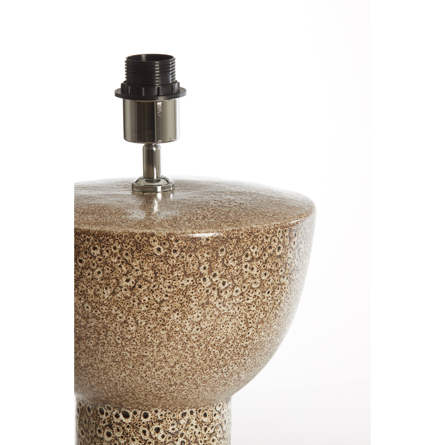Lamp base Ø26x34,5 cm YASUR ceramics cream+black
