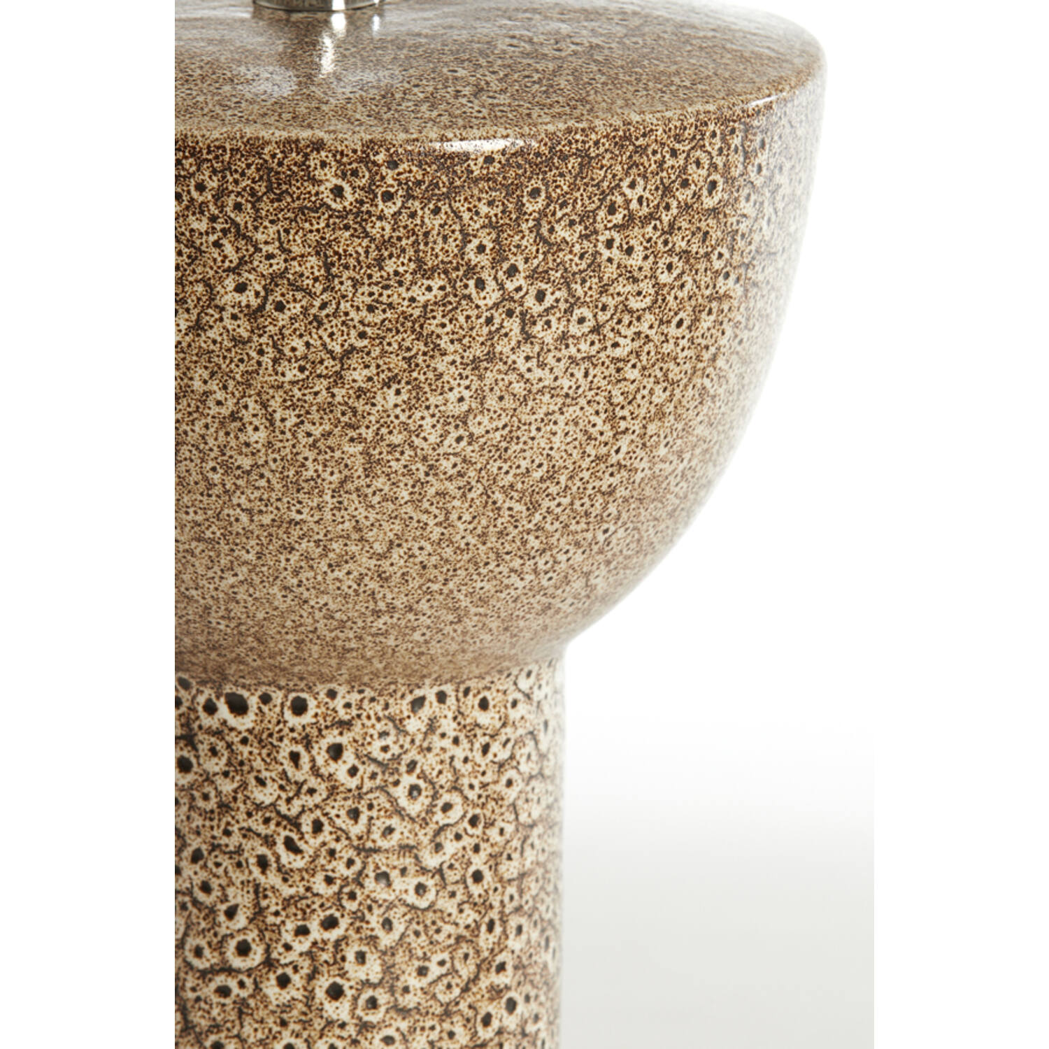 Lamp base Ø26x34,5 cm YASUR ceramics cream+black