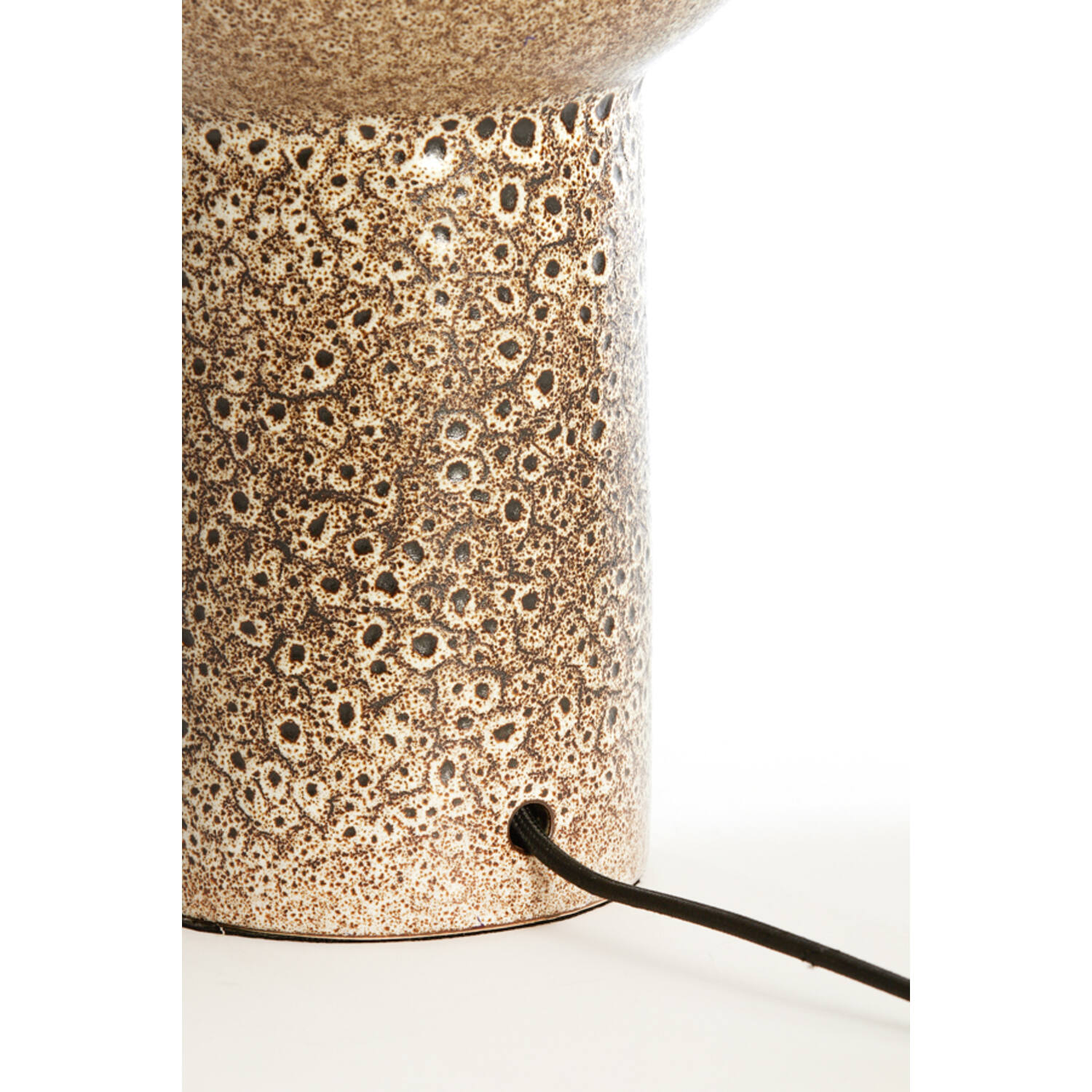 Lamp base Ø26x34,5 cm YASUR ceramics cream+black