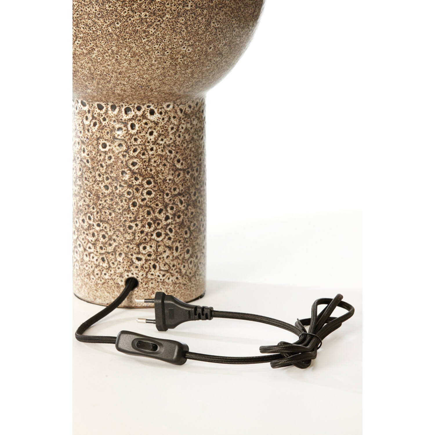 Lamp base Ø26x34,5 cm YASUR ceramics cream+black