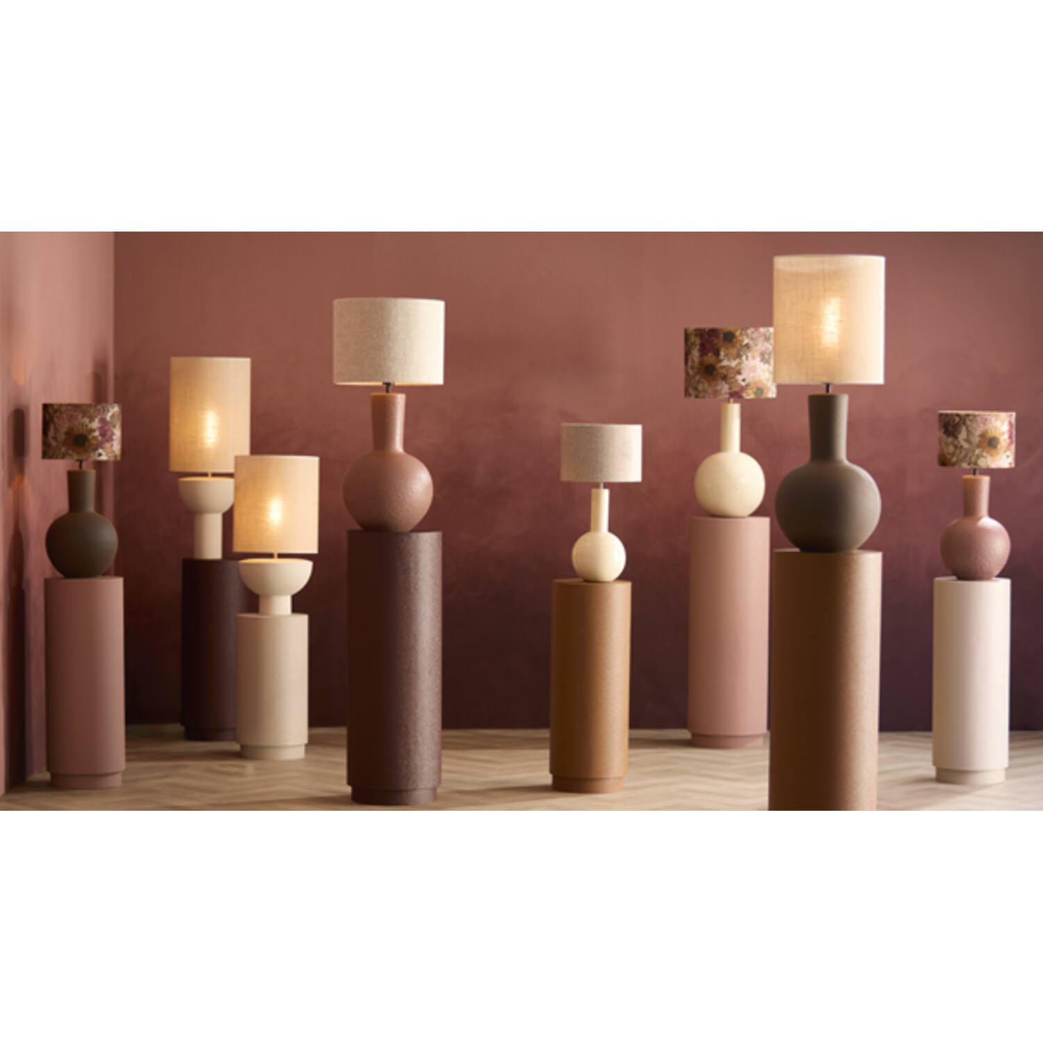 Lamp base Ø28,5x52 cm ULLOA ceramics matt dark brown