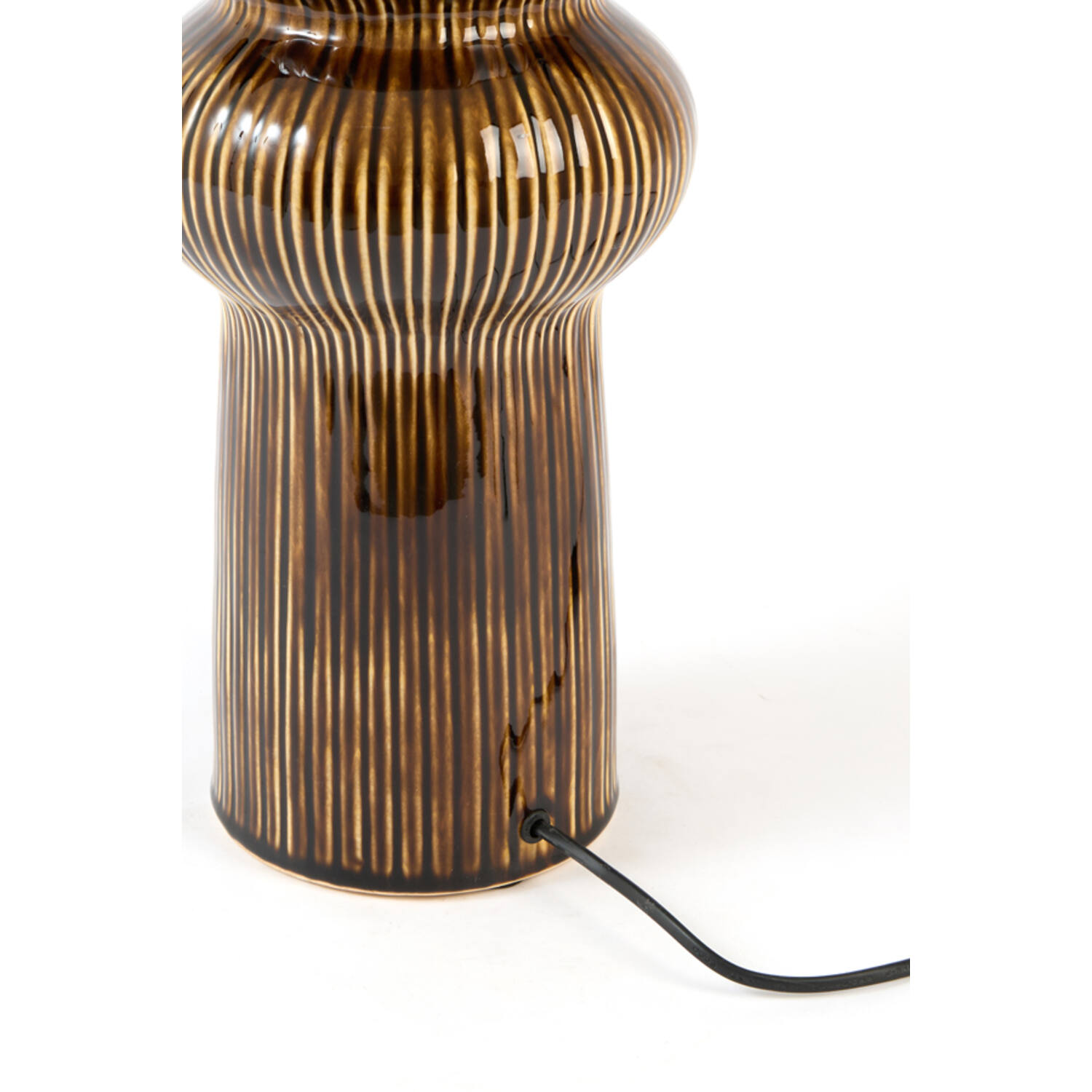 Lamp base Ø19x57 cm ROUCA ceramics dark brown