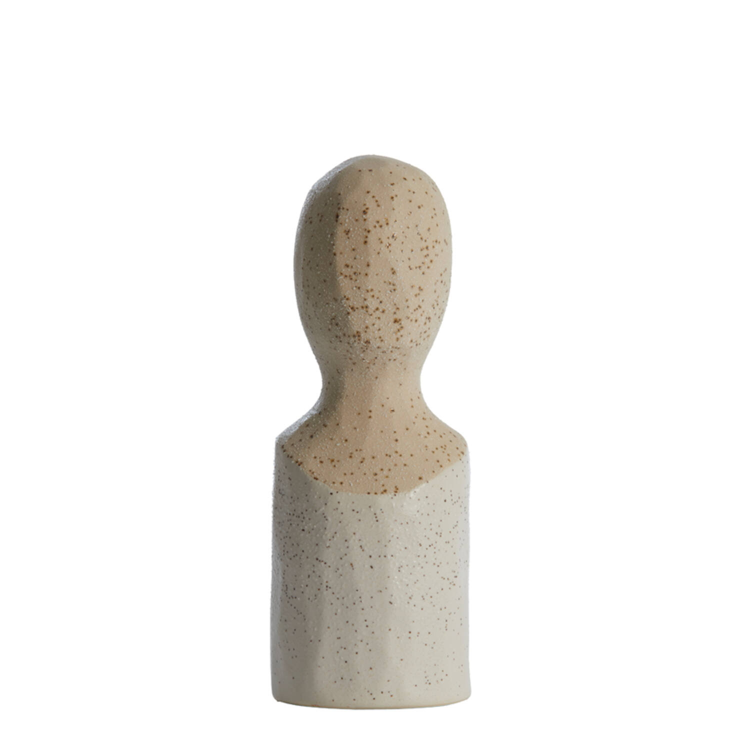 Ornament 9,5x8,5x25,5 cm BATTUDA ceramics matt cream