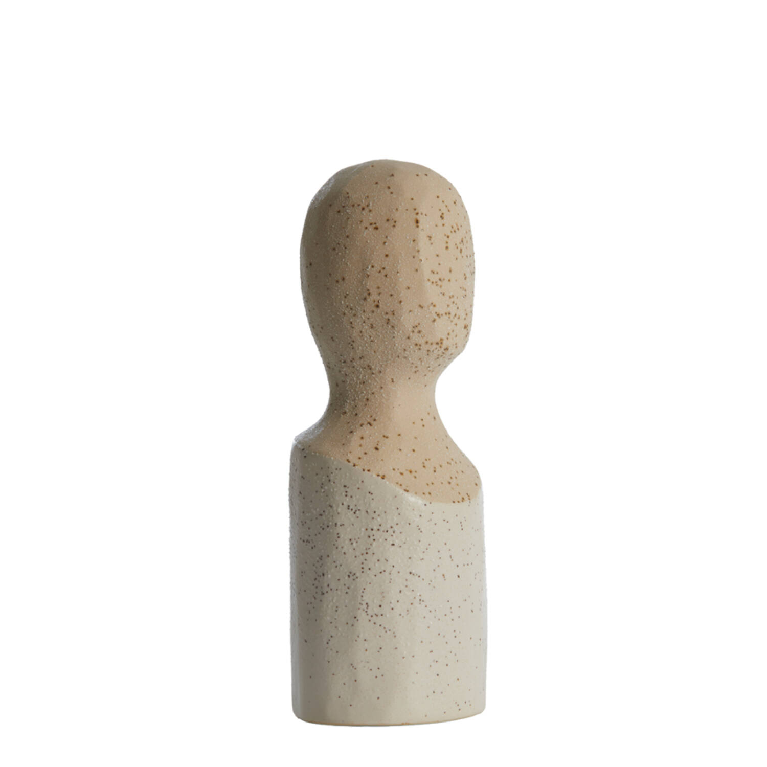 Ornament 9,5x8,5x25,5 cm BATTUDA ceramics matt cream
