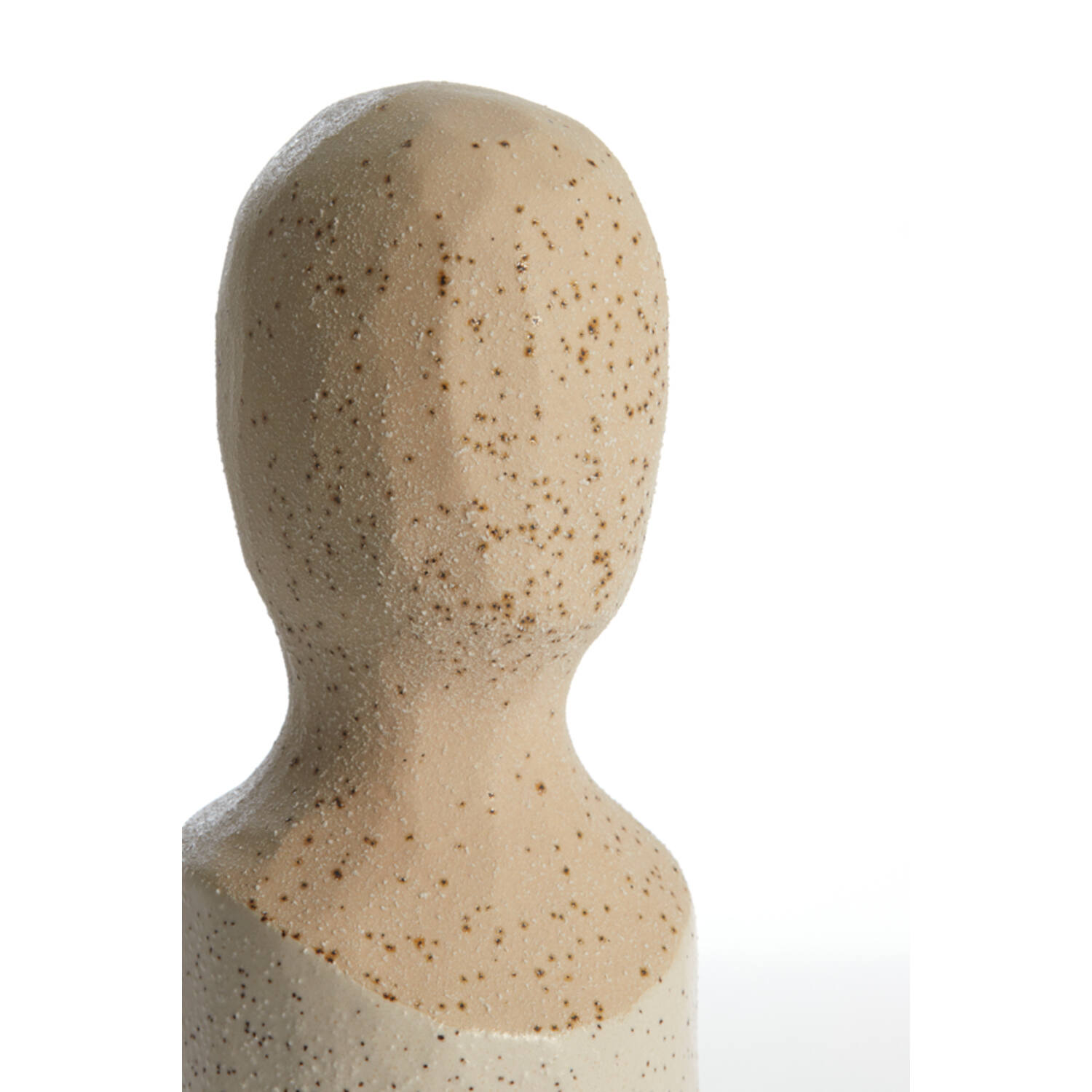 Ornament 9,5x8,5x25,5 cm BATTUDA ceramics matt cream