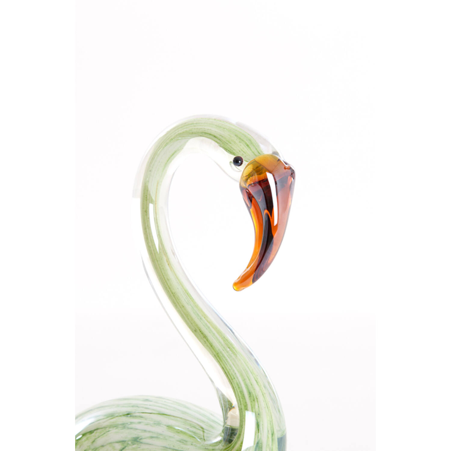 Ornament 12x7x17 cm SWAN glass green