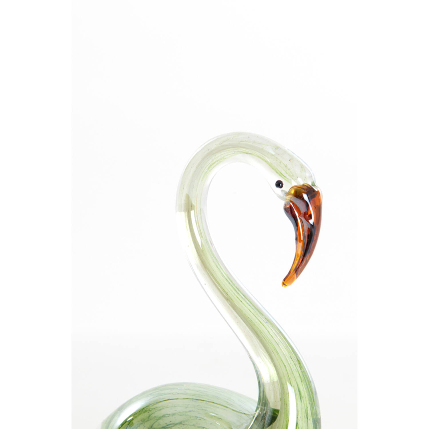 Ornament 13x8x20 cm SWAN glass green
