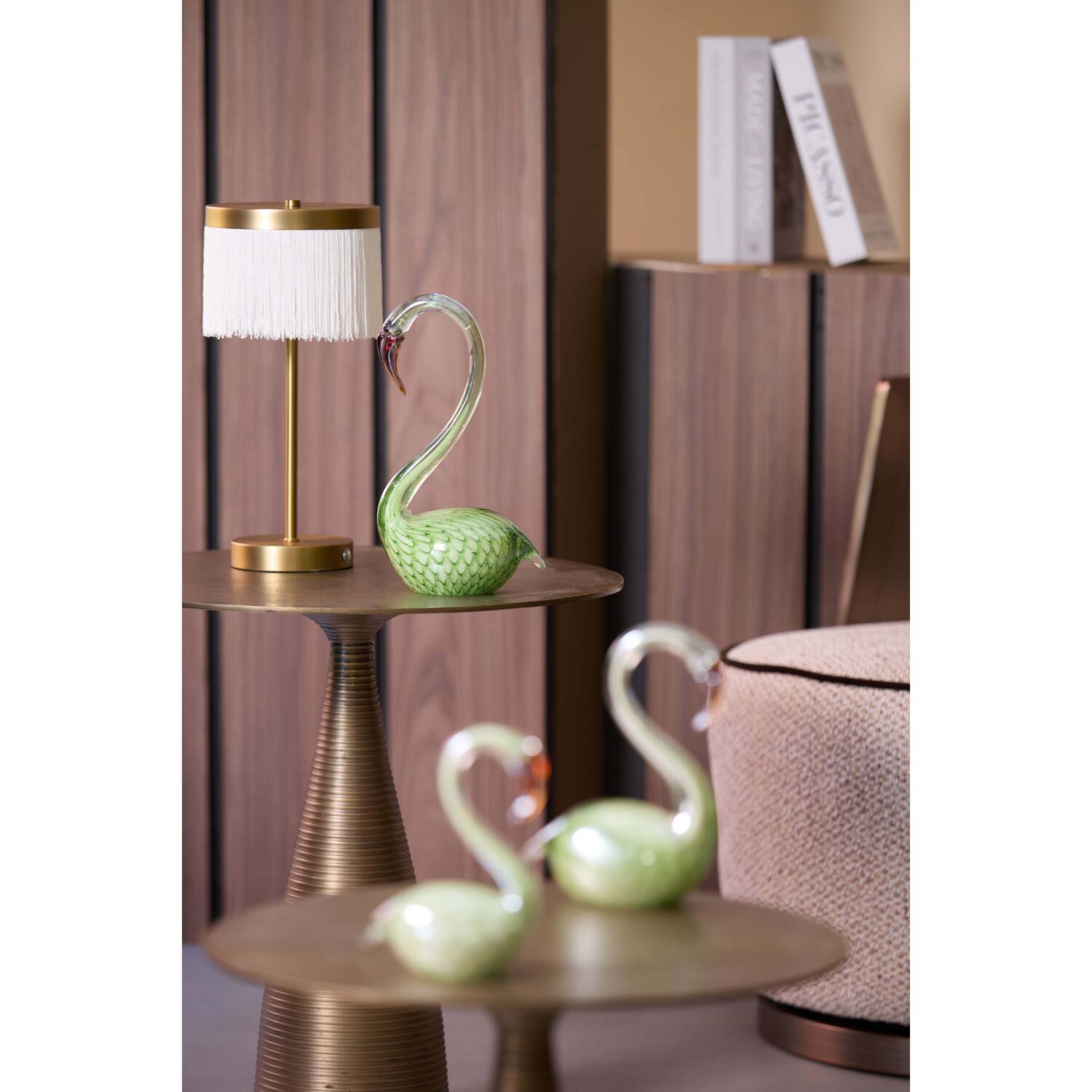 Ornament 17x9,5x29 cm SWAN glas groen