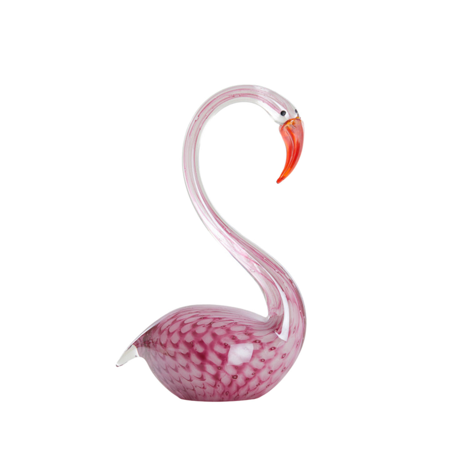 Ornament 17x9,5x29 cm SWAN glas roze