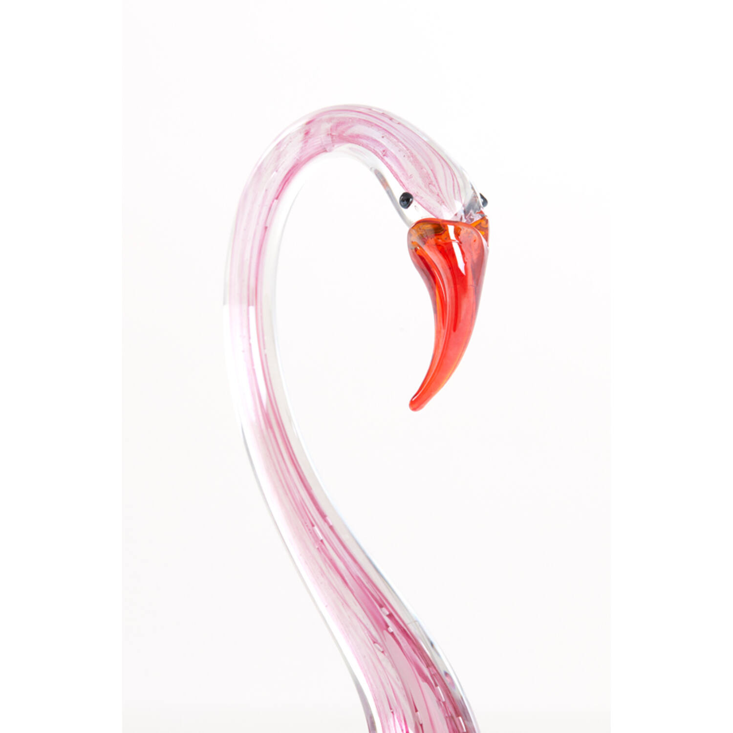 Ornament 17x9,5x29 cm SWAN glas roze