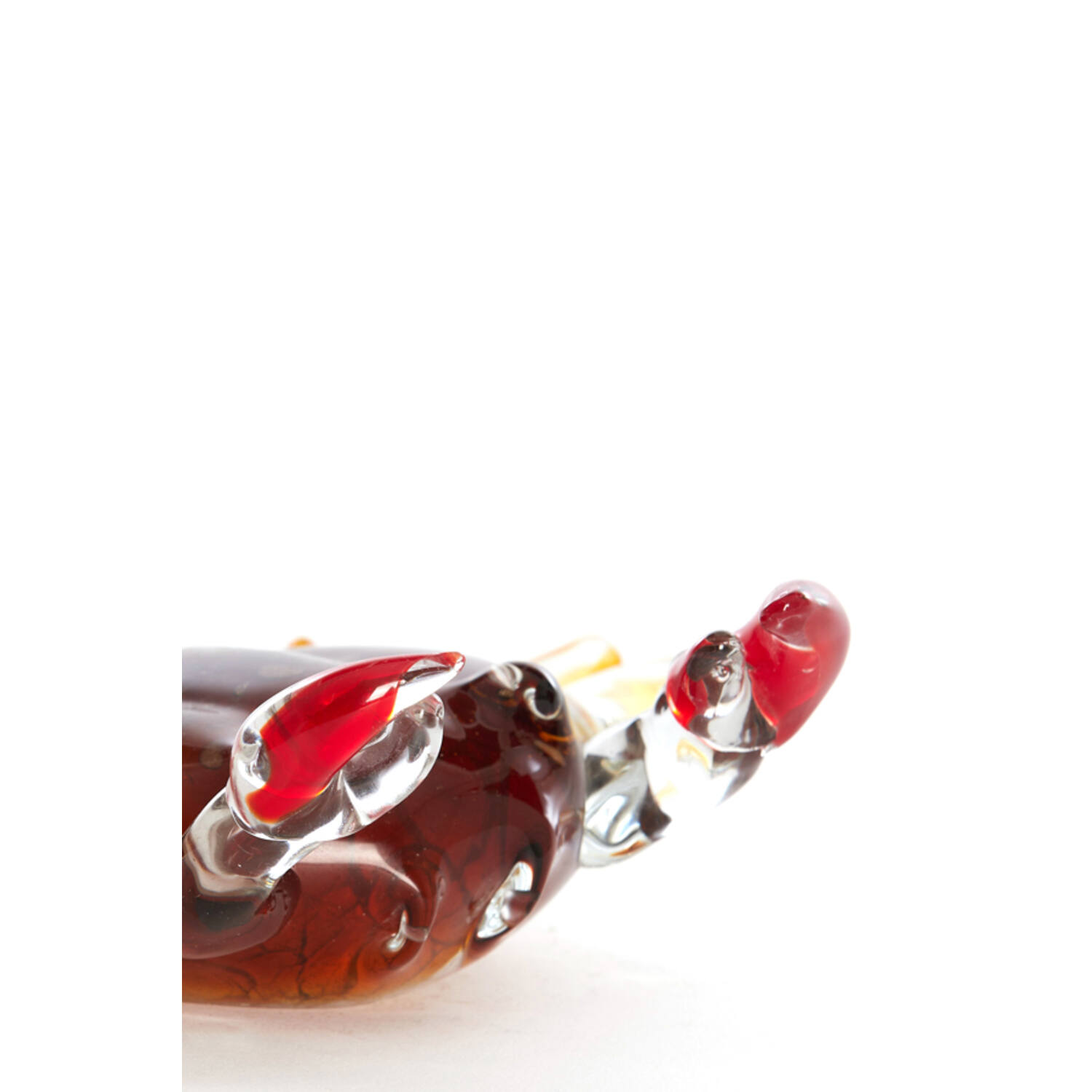 Ornament 20x5x6 cm CRAB glas bruin