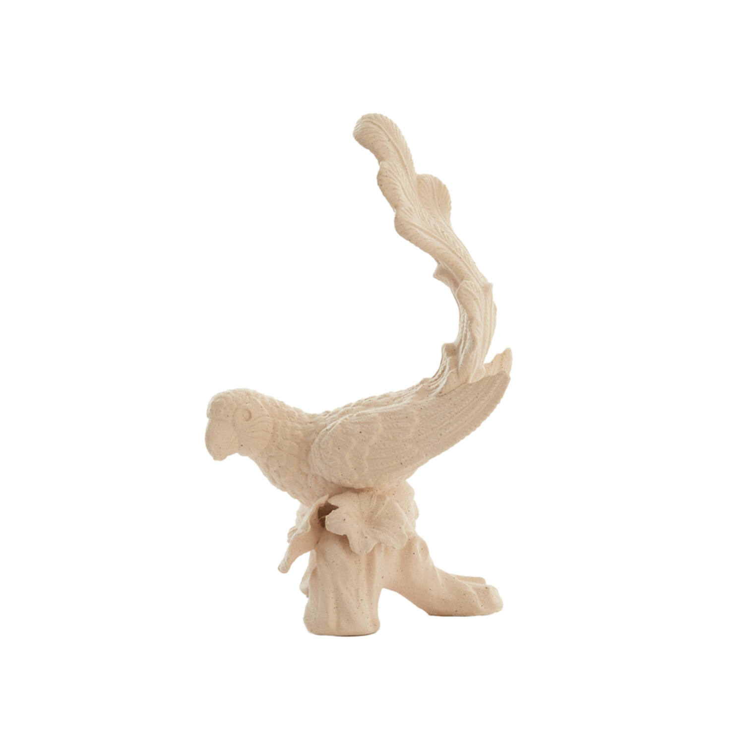 Ornament 21,5x17x35 cm BIRD ceramics matt cream