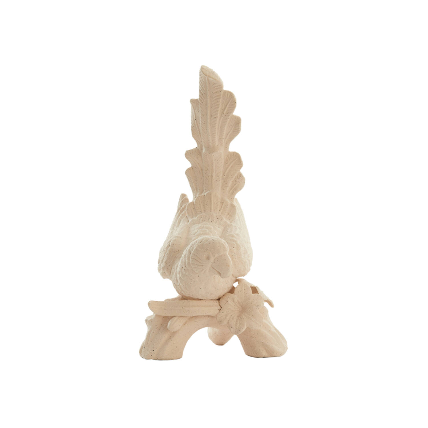 Ornament 21,5x17x35 cm BIRD ceramics matt cream