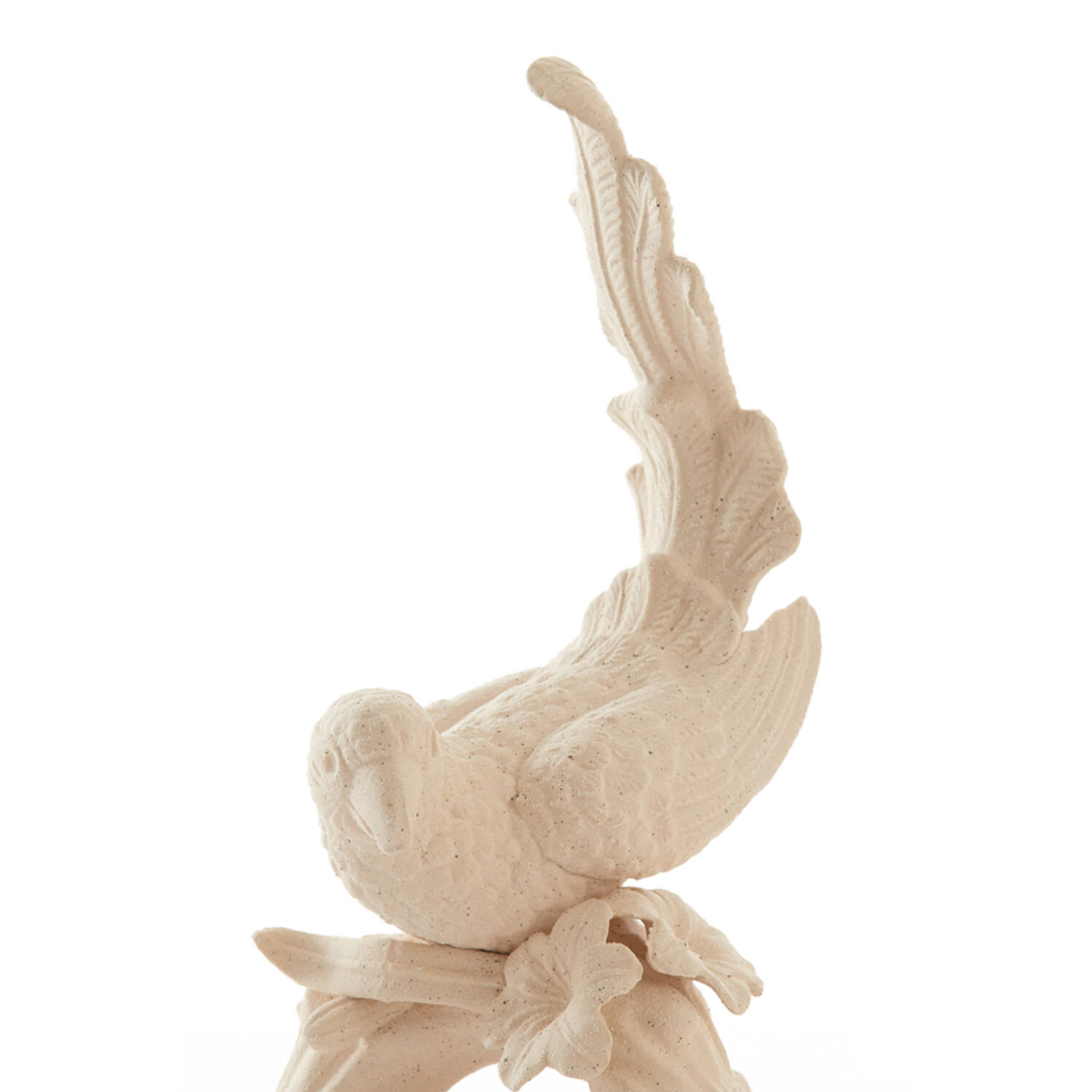 Ornament 21,5x17x35 cm BIRD ceramics matt cream