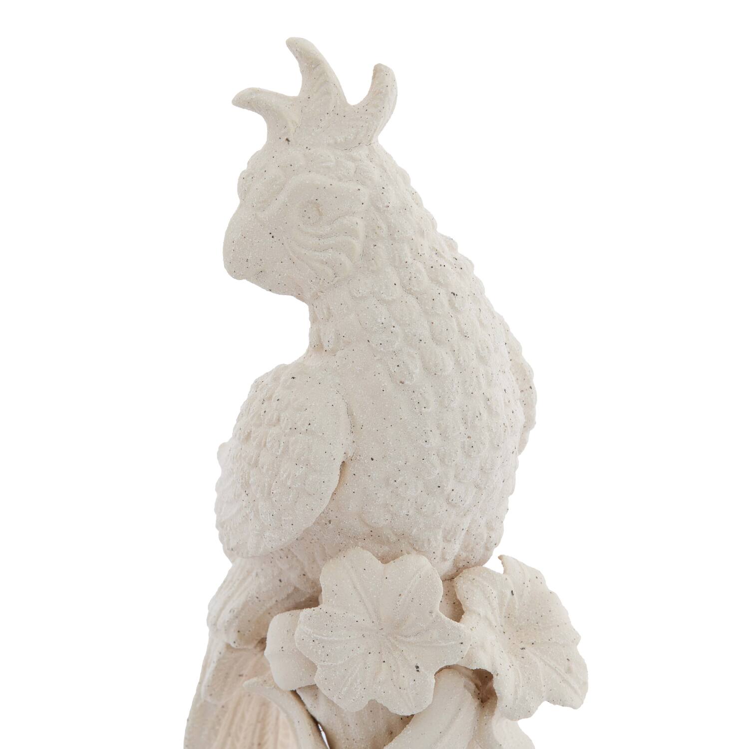 Ornament 22,5x14x39 cm BIRD keramiek mat crème