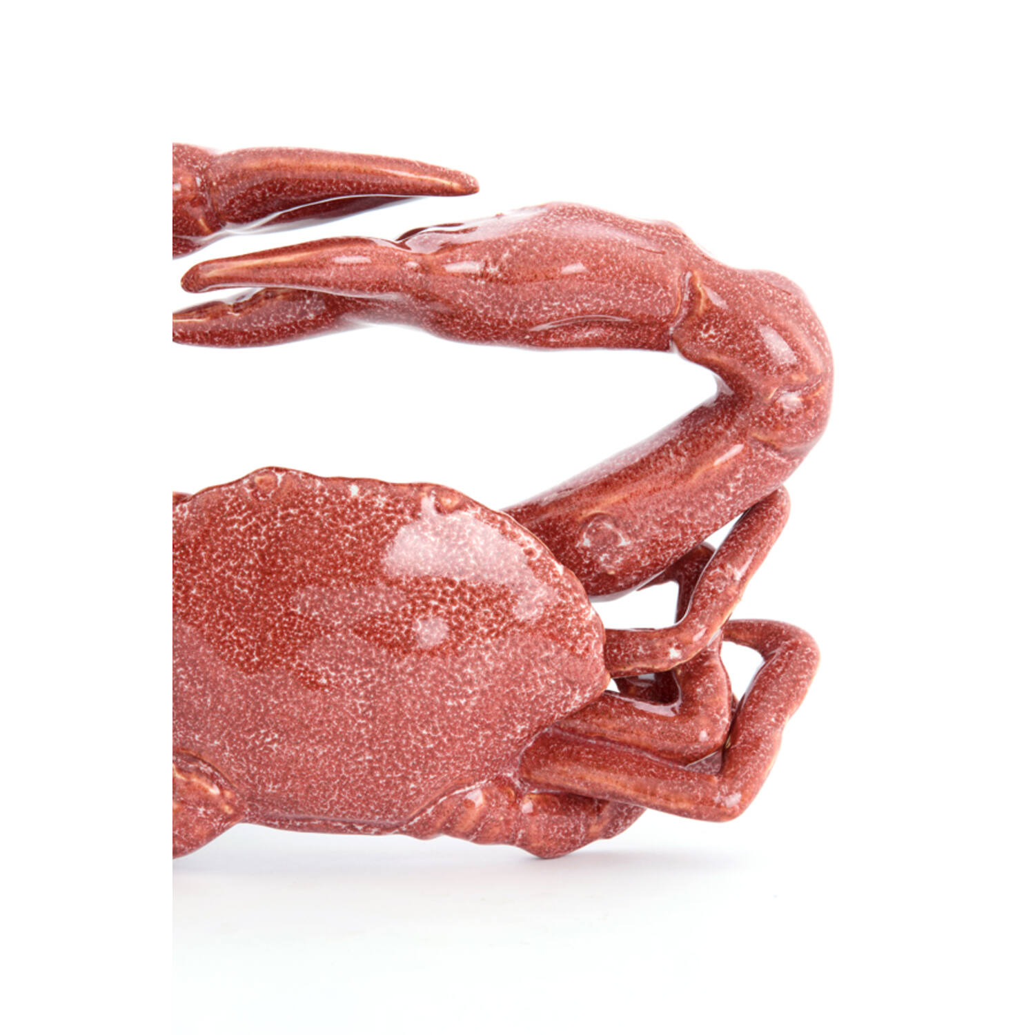 Ornament 29x29x6,5 cm CRAB keramiek koraal