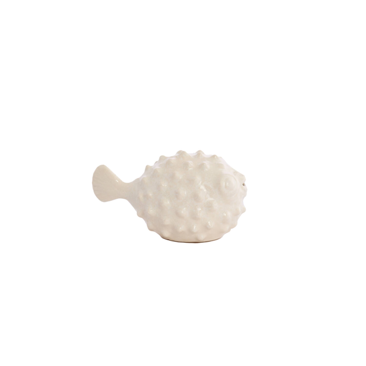 Ornament 20x11,5x11,5 cm FISH ceramics cream