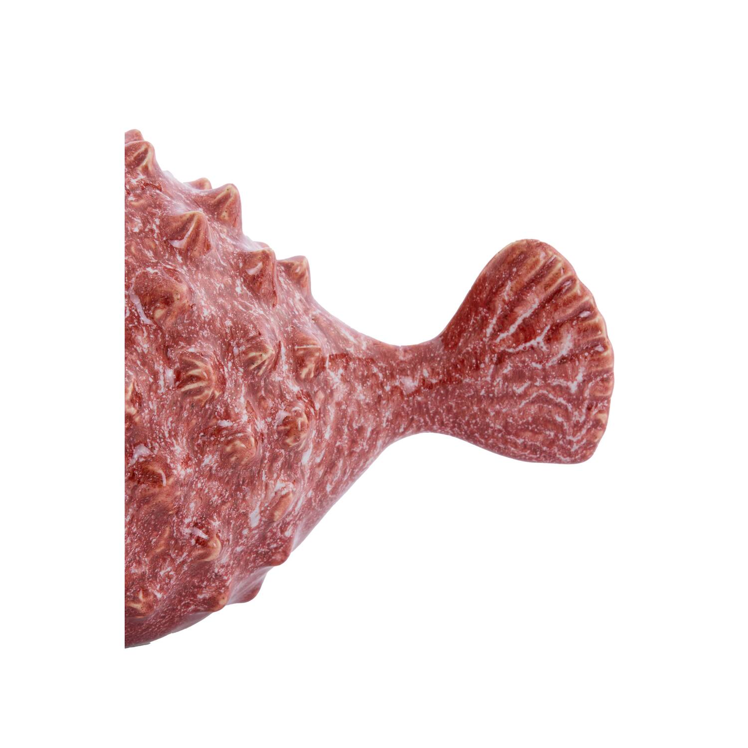 Ornament 25,5x14,5x14 cm FISH keramiek koraal