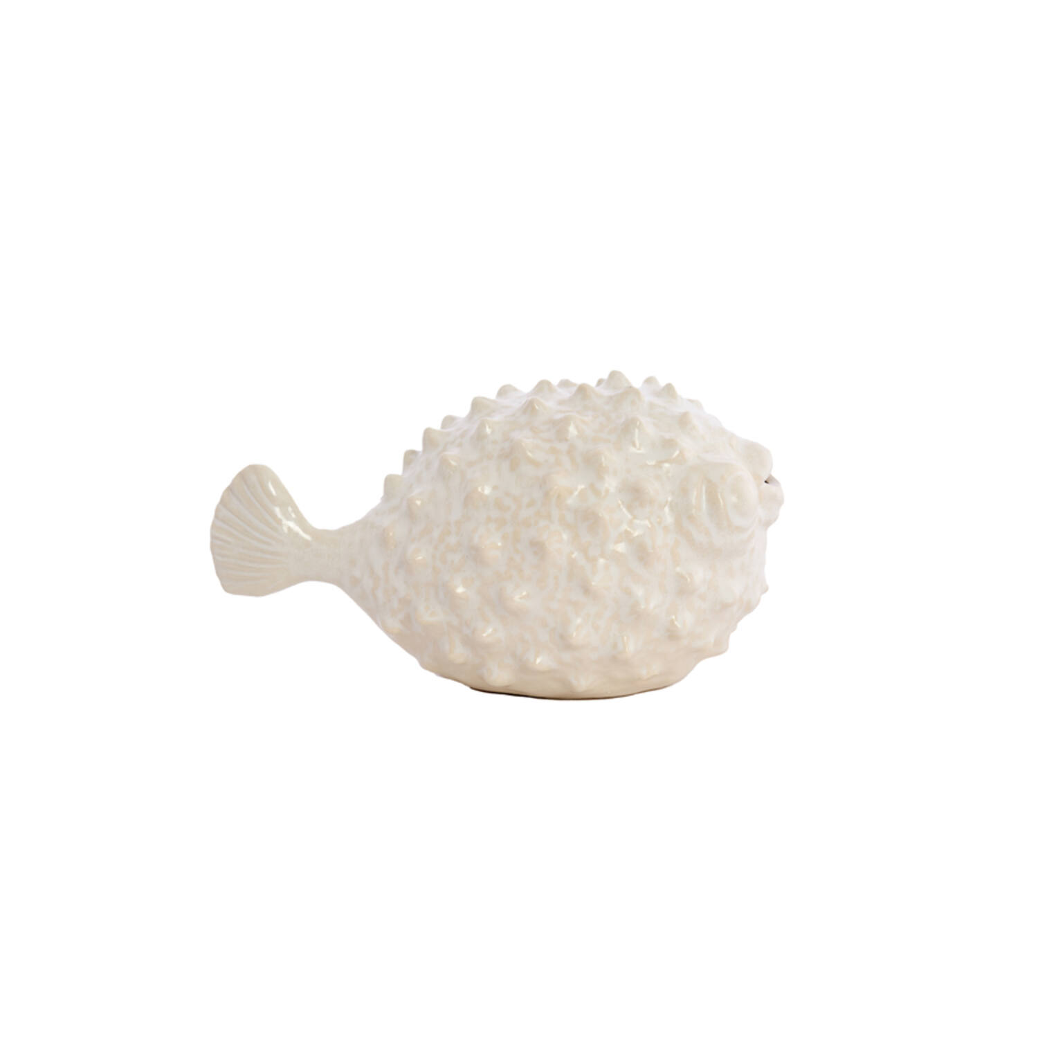Ornament 25,5x14,5x14 cm FISH ceramics cream